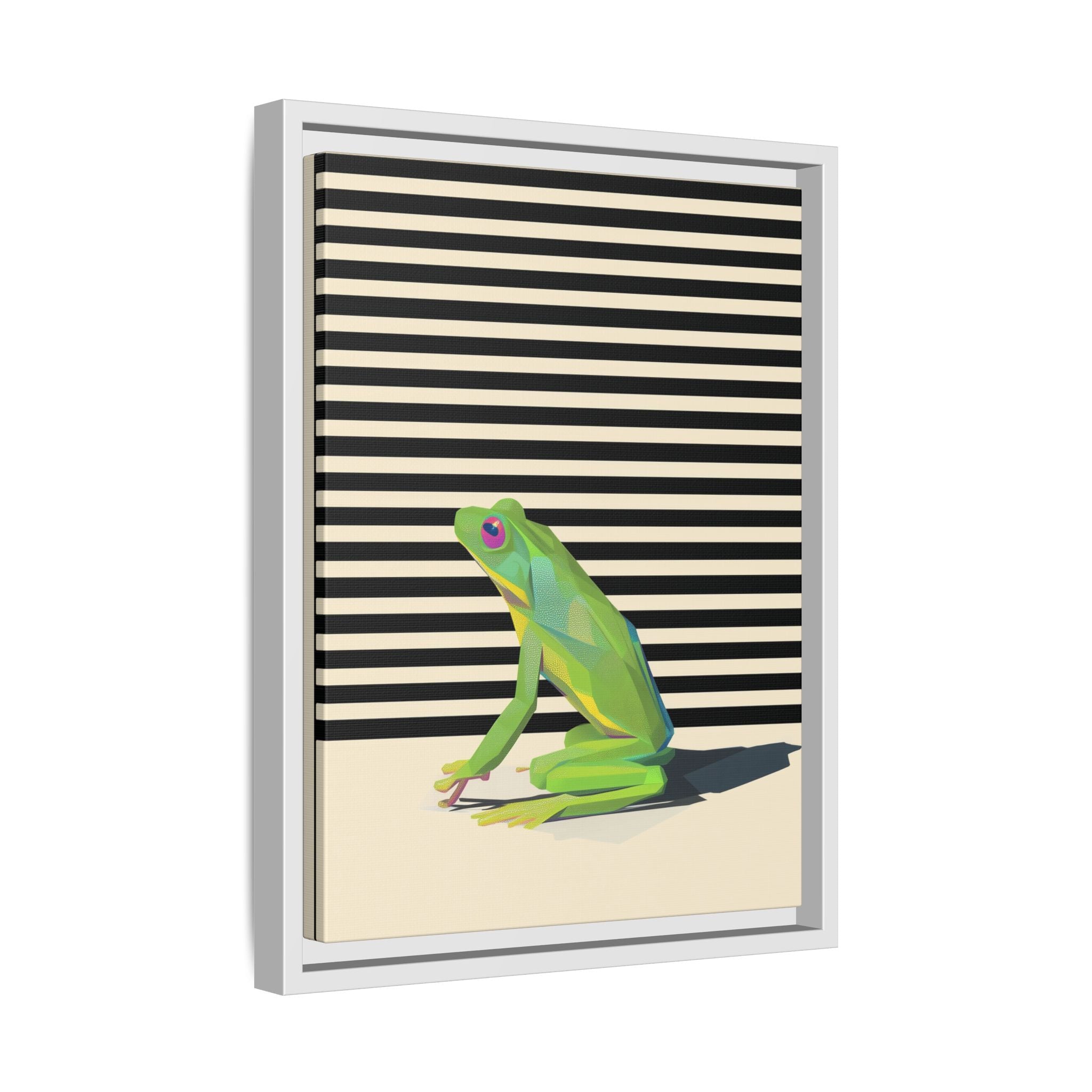 Geometric Frog Persona: Modern Wildlife Illustration, Vibrant Graphic Design   |  Personalized & Custom Orders Available