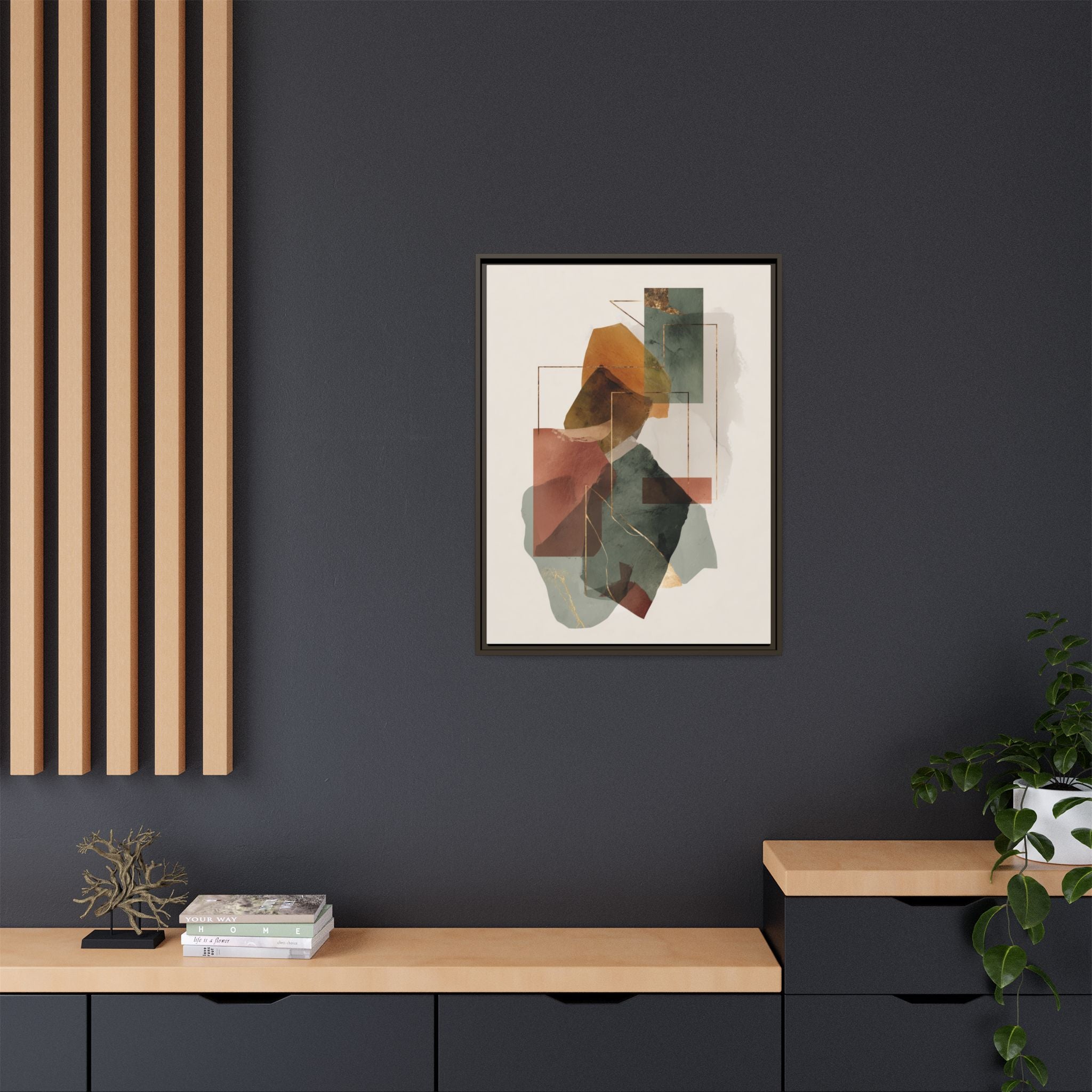 Harmonic Geometries: Architectural Abstraction, Earthy Palette, Minimalist Composition   |   Custom Orders Accepted