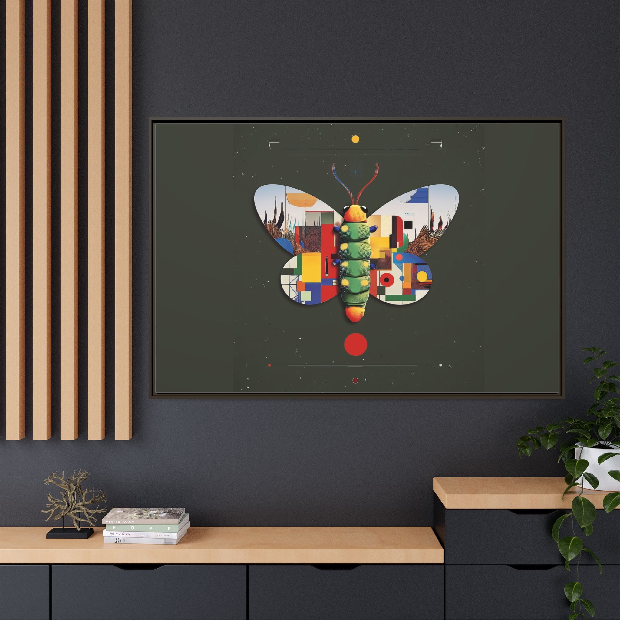 Geometric Butterfly: Bauhaus Digital Mosaic, Technological Nature Composition   |    Custom Orders Available