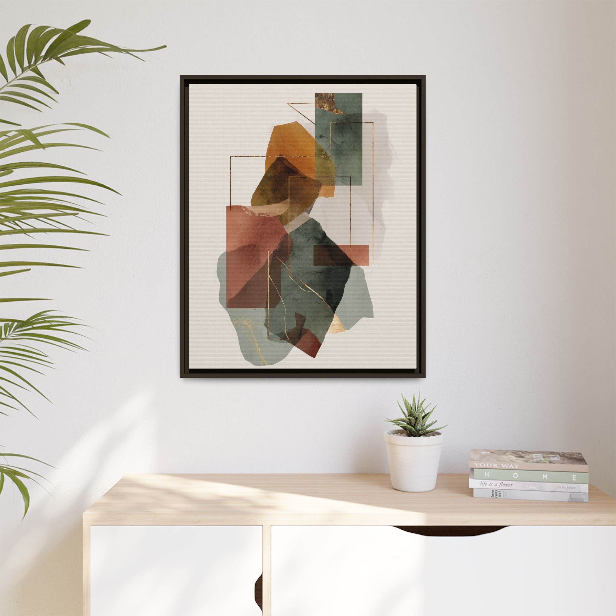 Harmonic Geometries: Architectural Abstraction, Earthy Palette, Minimalist Composition   |   Custom Orders Accepted