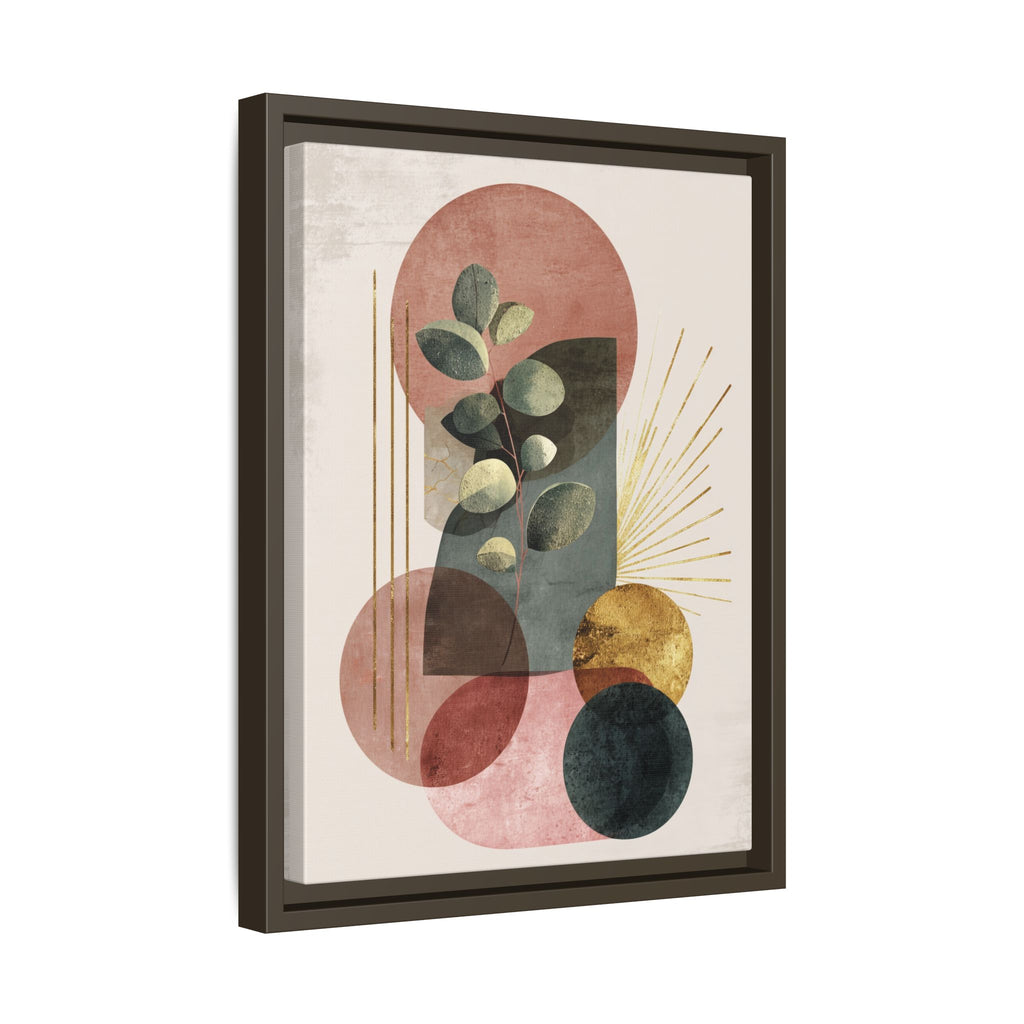 Botanical Geometric Symphony: Eucalyptus Harmony, Metallic Intersections, Modern Earth Tones   |   Custom Orders Accepted