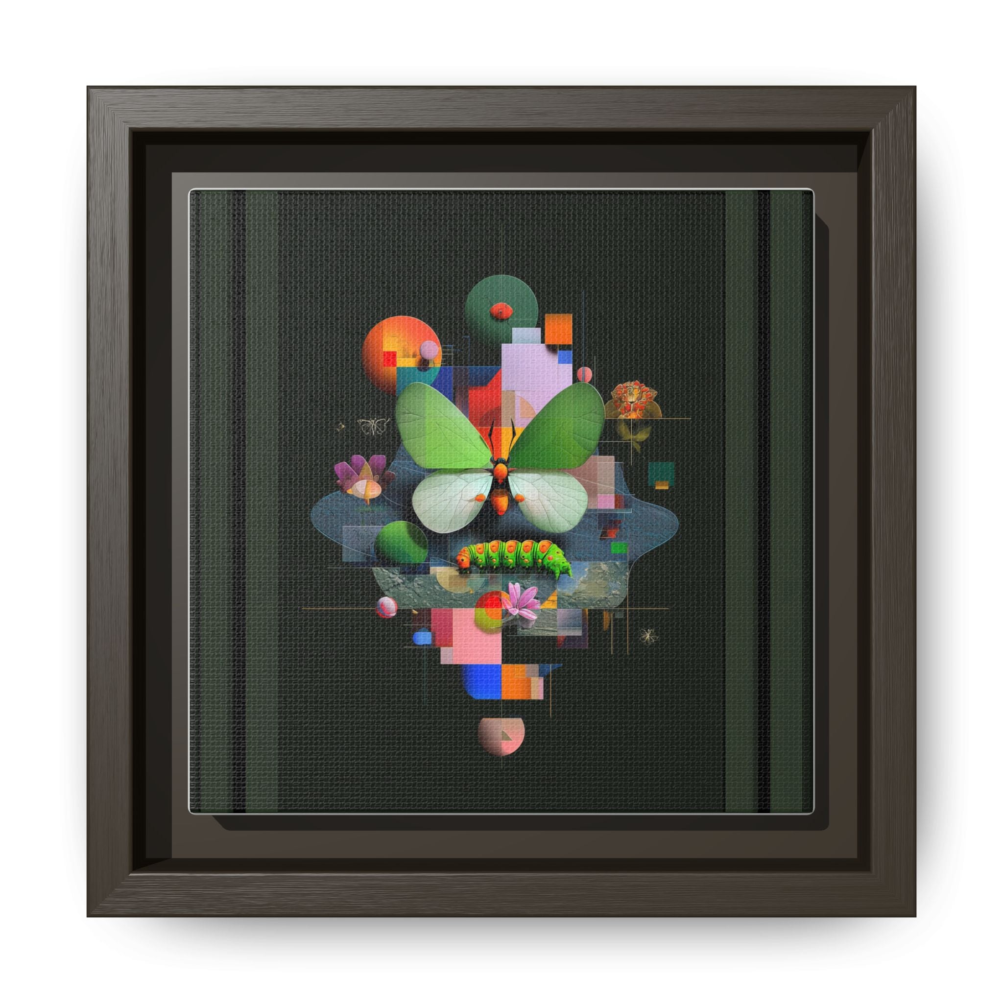 Metamorphosis Geometry Framed Print : Digital Nature Synthesis, Butterfly Abstraction   |  Personalized & Custom Orders Available