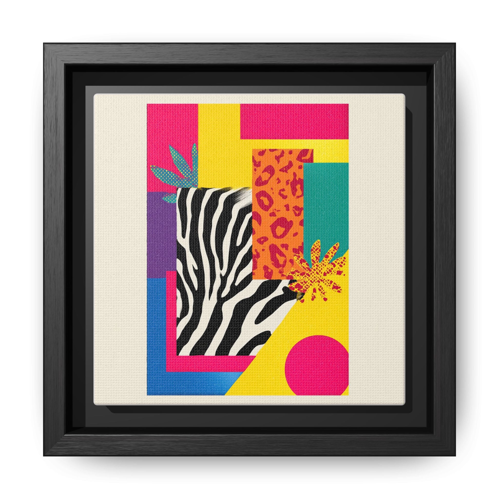 Zebra Stripes & Leopard Spots: 80s Pop Art Design, Memphis Style Graphic, Geometric Color Block Pattern   |   Custom Orders Accepted