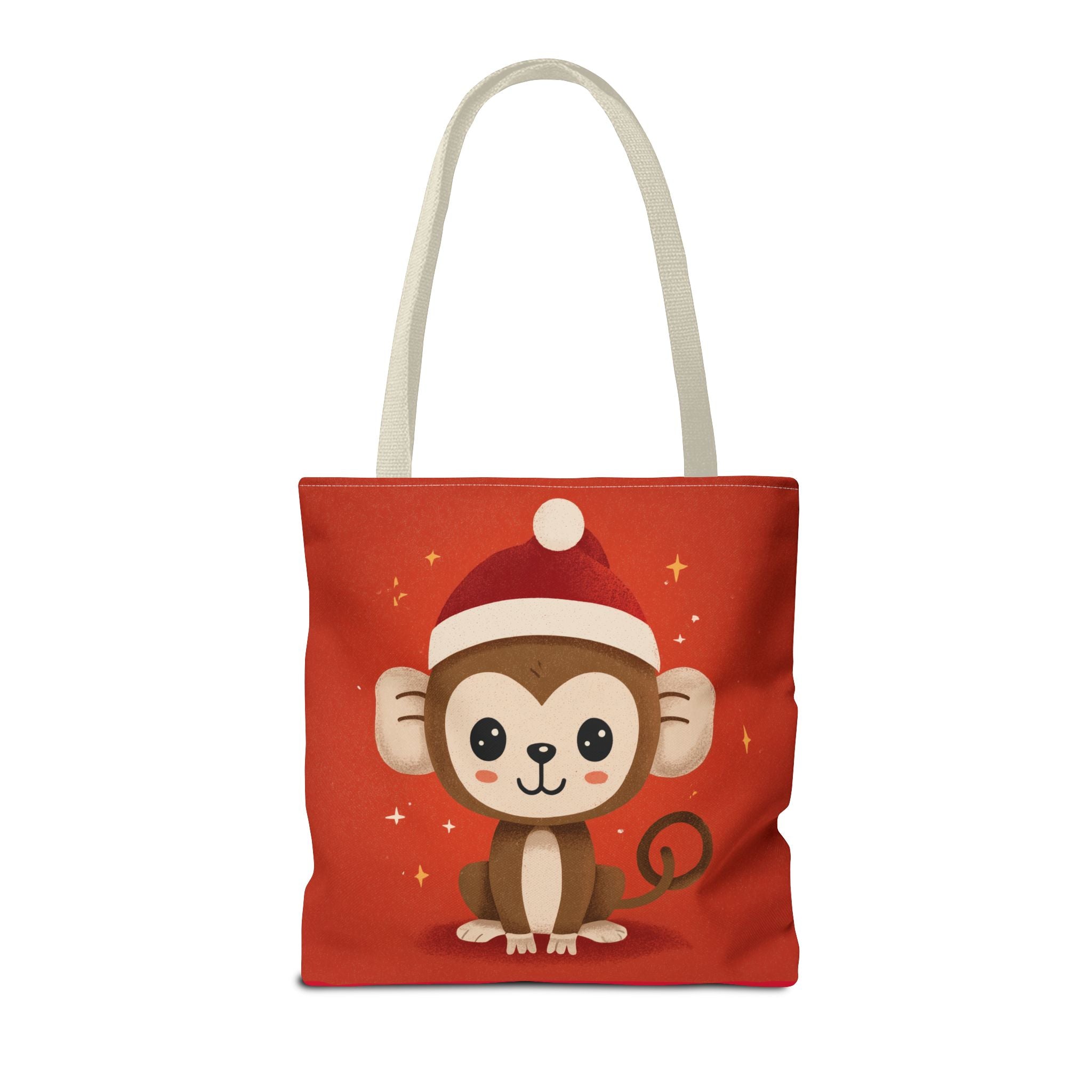 Cute Monkey Tote Bag for Kids, Christmas Gift, Reusable Shopping Bag, Fun Animal Design, Cute Holiday Accessory