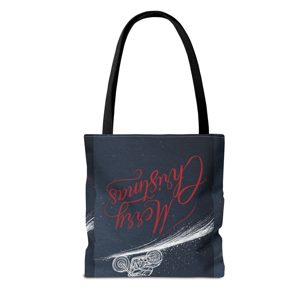 Motorbike Riding Dad Christmas Tote Bag (AOP)