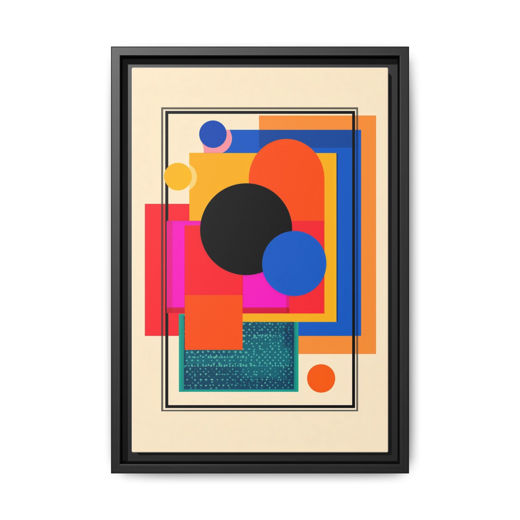 Geometric Harmony: Abstract Color Blocks, Mid-Century Modern Design, Minimalist Art Composition   |   Custom Orders Accepted