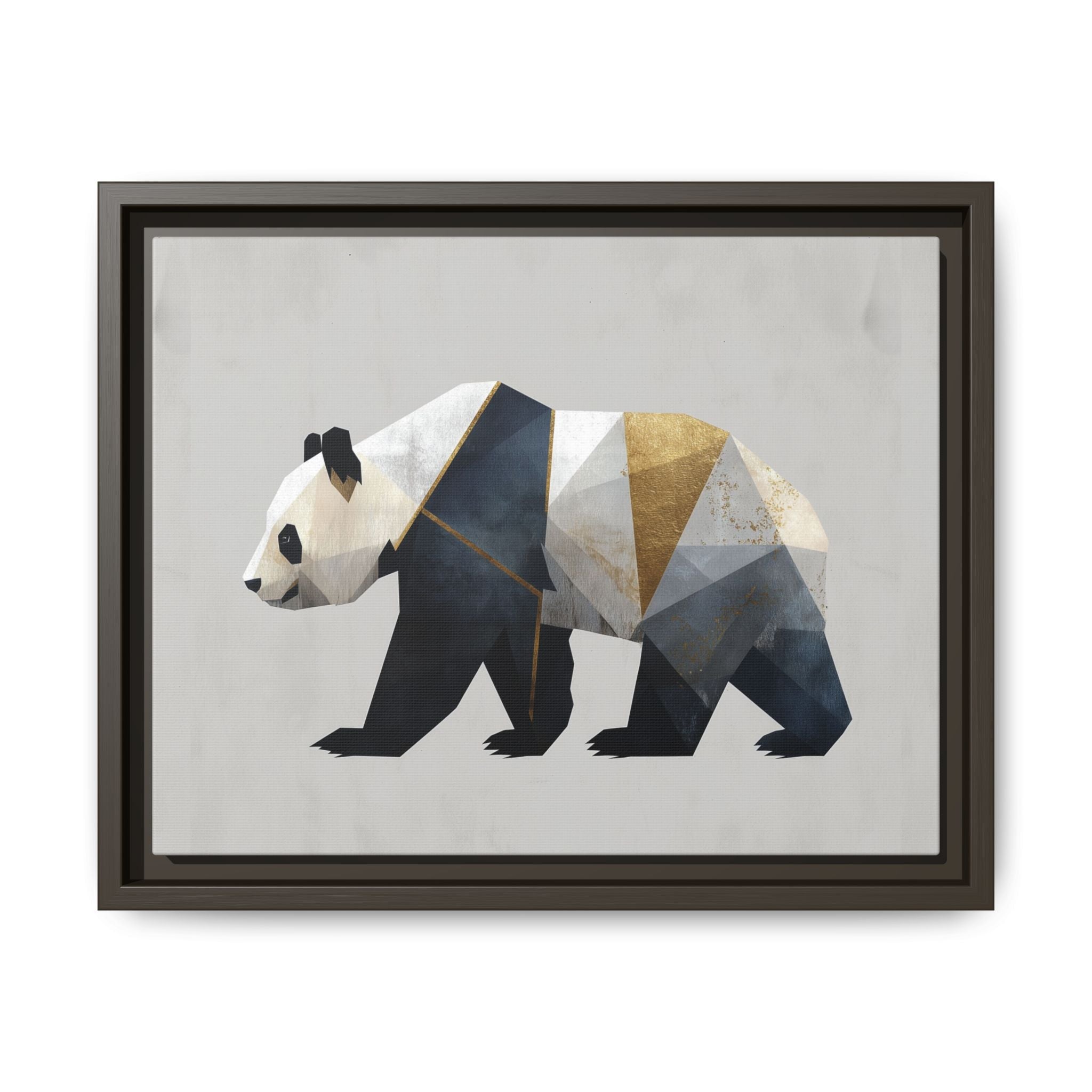 Geometric Panda: Cubist Animal Portrait, Modern Minimalist Art Style   |  Personalized & Custom Orders Available