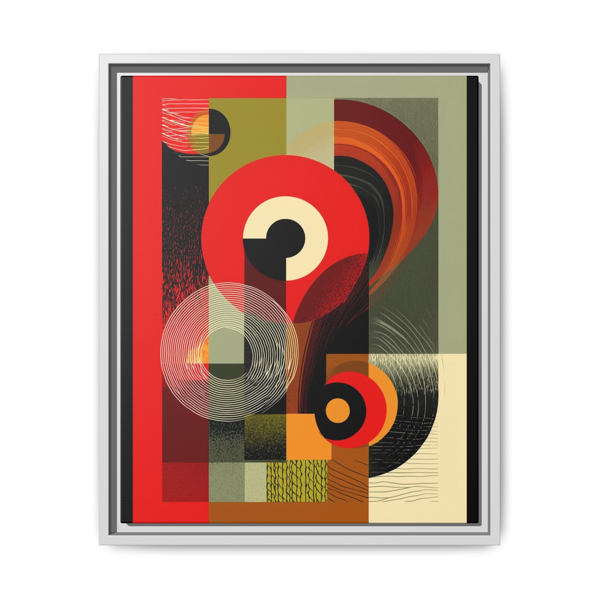 Chromatic Geometrics: Abstract Constructivist Composition, Modernist Color Blocking, Layered Circular Forms   |   Custom Orders Accepted