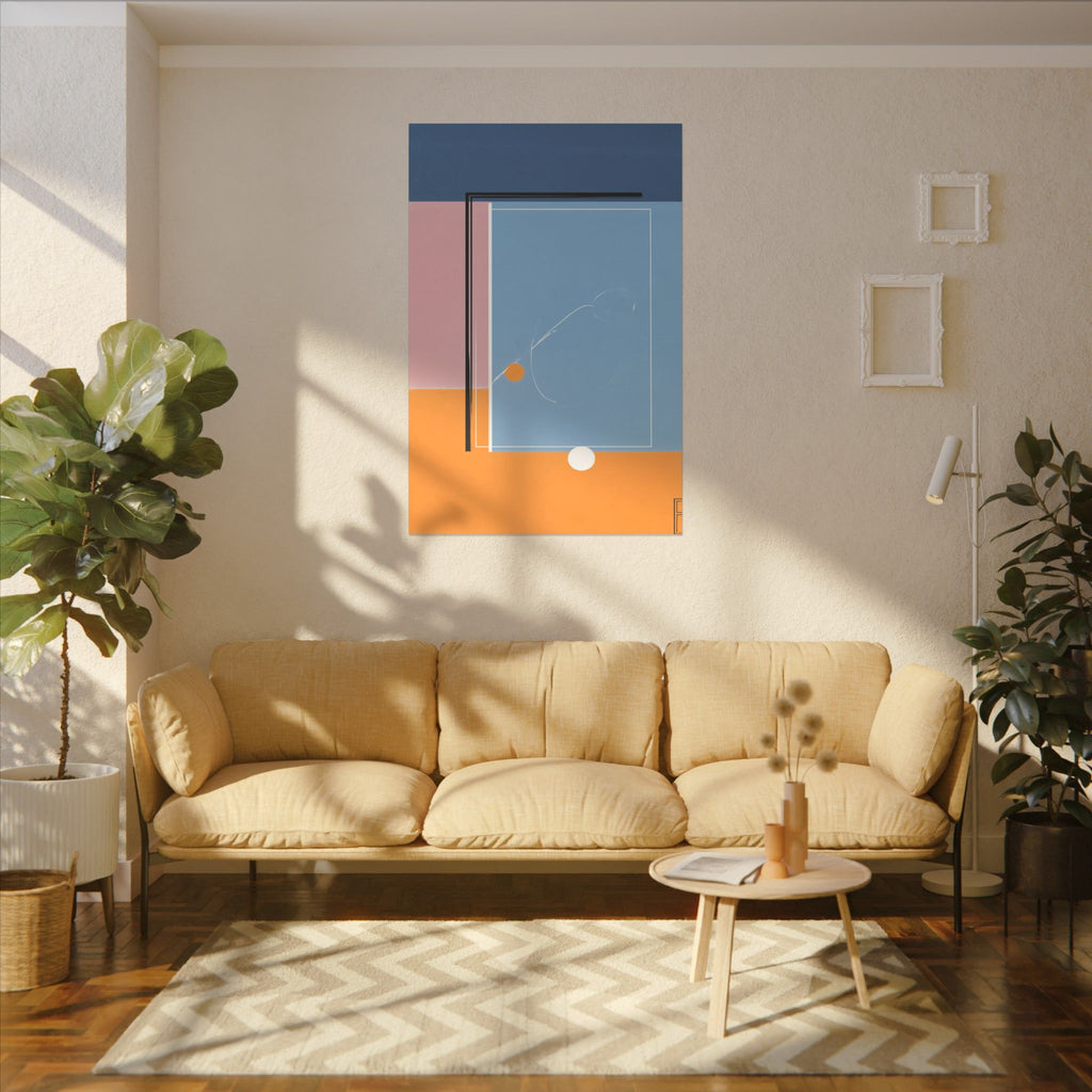 Geometric Harmony: Abstract Minimalist Composition, Modernist Color Fields, Constructivist Design Principles   |   Custom Orders Accepted