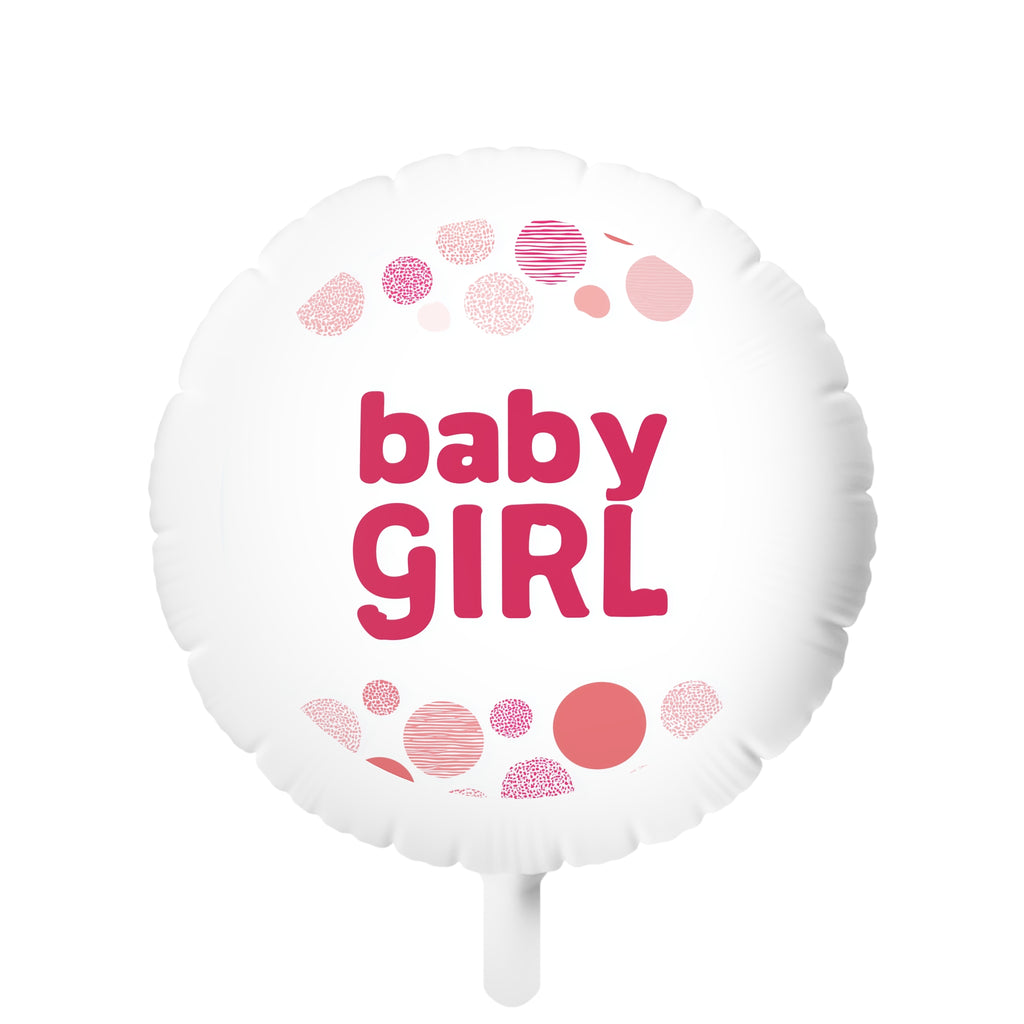 Baby Girl Mylar Balloon – Pink Confetti Newborn Shower Decor