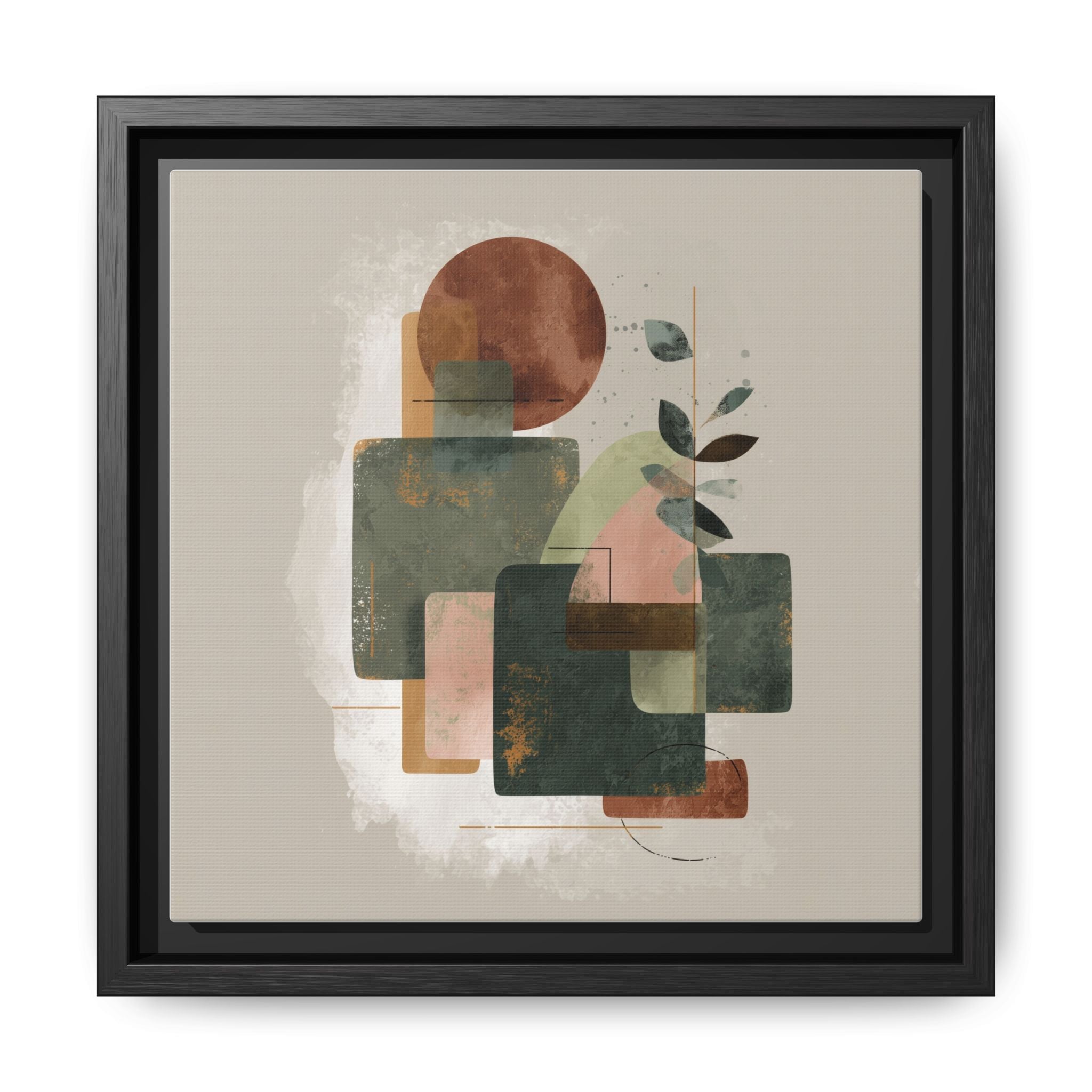 Geometric Harmony: Abstract Watercolor Composition, Mid-Century Modern Design, Organic Shapes   |   Custom Orders Accepted