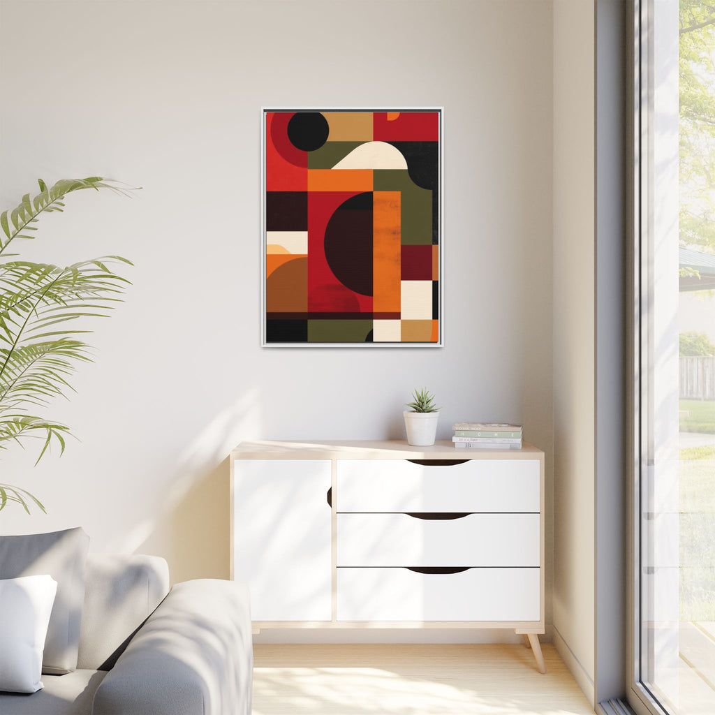 Geometric Convergence: Abstract Bauhaus Design, Constructivist Color Blocks, Architectural Art Composition   |   Custom Orders Accepted