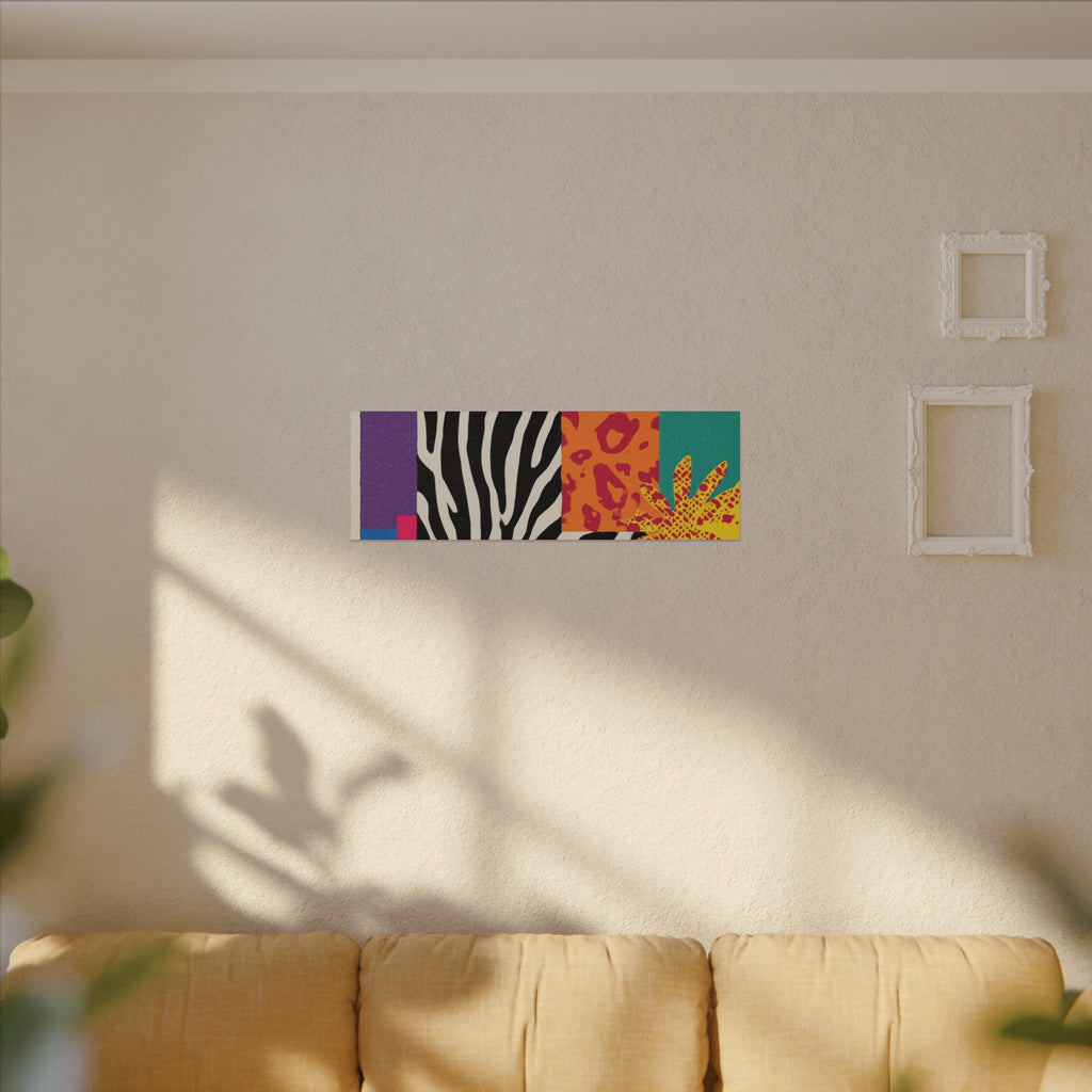 Pop Geometry: Zebra Leopard Fusion, Geometric Color Block, Modern Abstract Design   |   Custom Orders Accepted