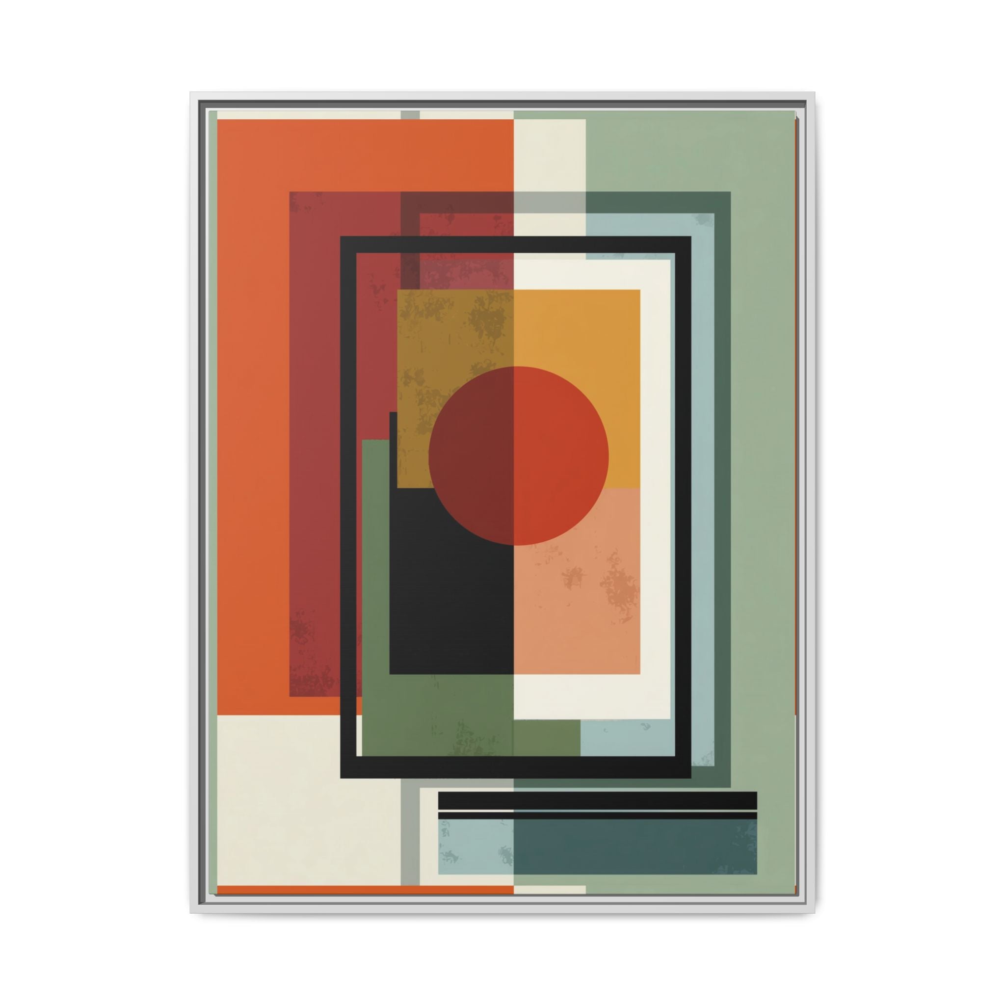Geometric Harmonies: Mid-Century Modern Composition, Constructivist Inspiration, Abstract Rectangular Interplay   |   Custom Orders Accepted
