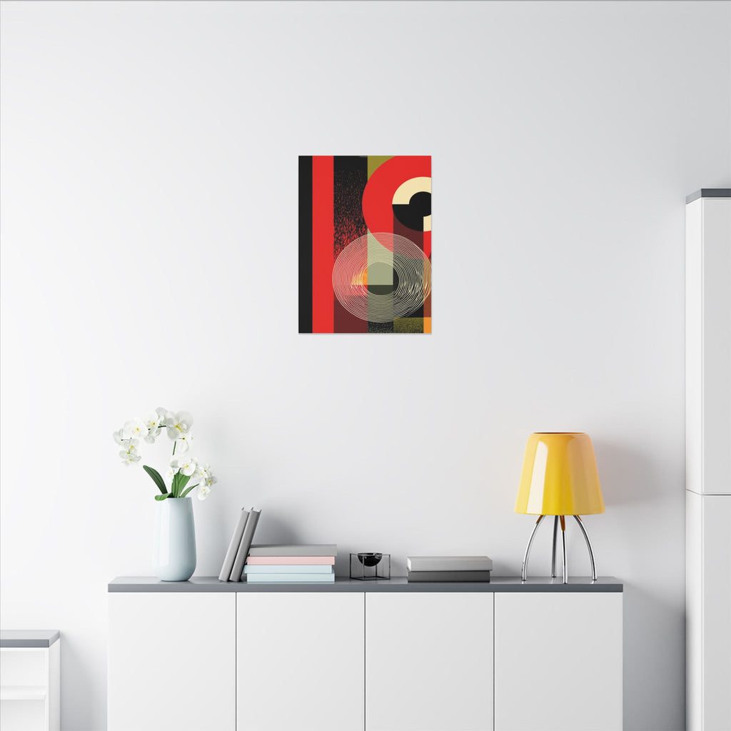 Geometric Convergence: Mid-Century Modern Abstract, Constructivist Design Principles, Bold Chromatic Composition   |   Custom Orders