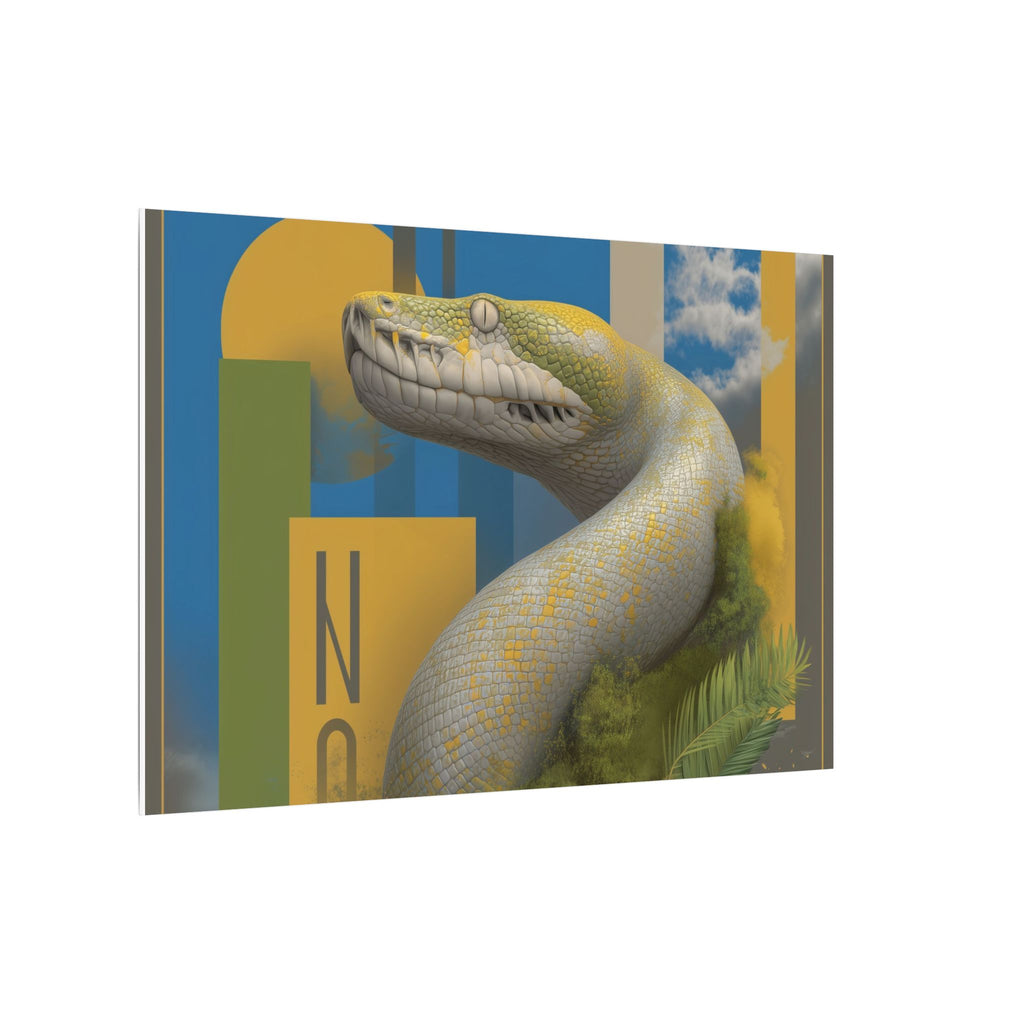 Serpent Sovereignty: Digital Wildlife Illustration, Geometric Botanical Landscape   |    Custom Orders Available