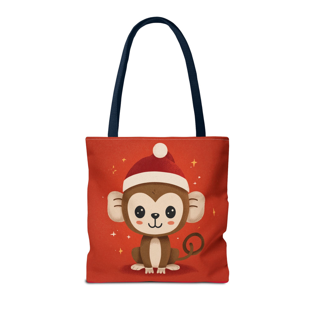 Cute Monkey Tote Bag for Kids, Christmas Gift, Reusable Shopping Bag, Fun Animal Design, Cute Holiday Accessory