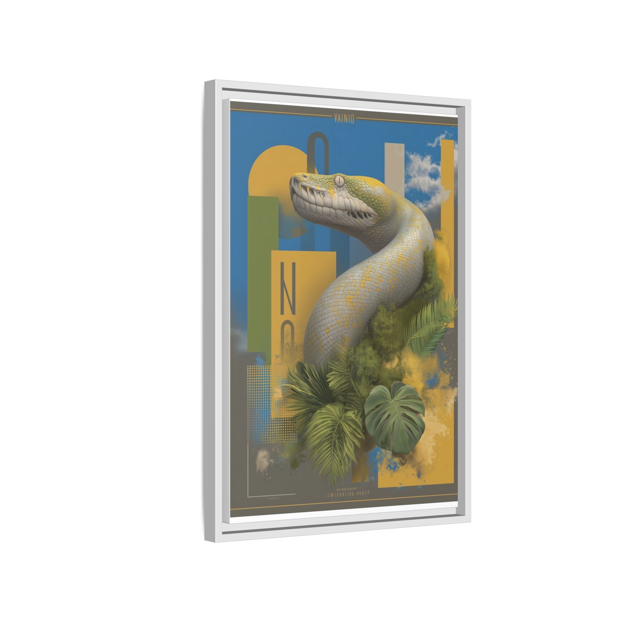 Serpent's Geometry: Tropical Anaconda Graphic Design, Modern Wildlife Illustration   |  Personalized & Custom Orders Available