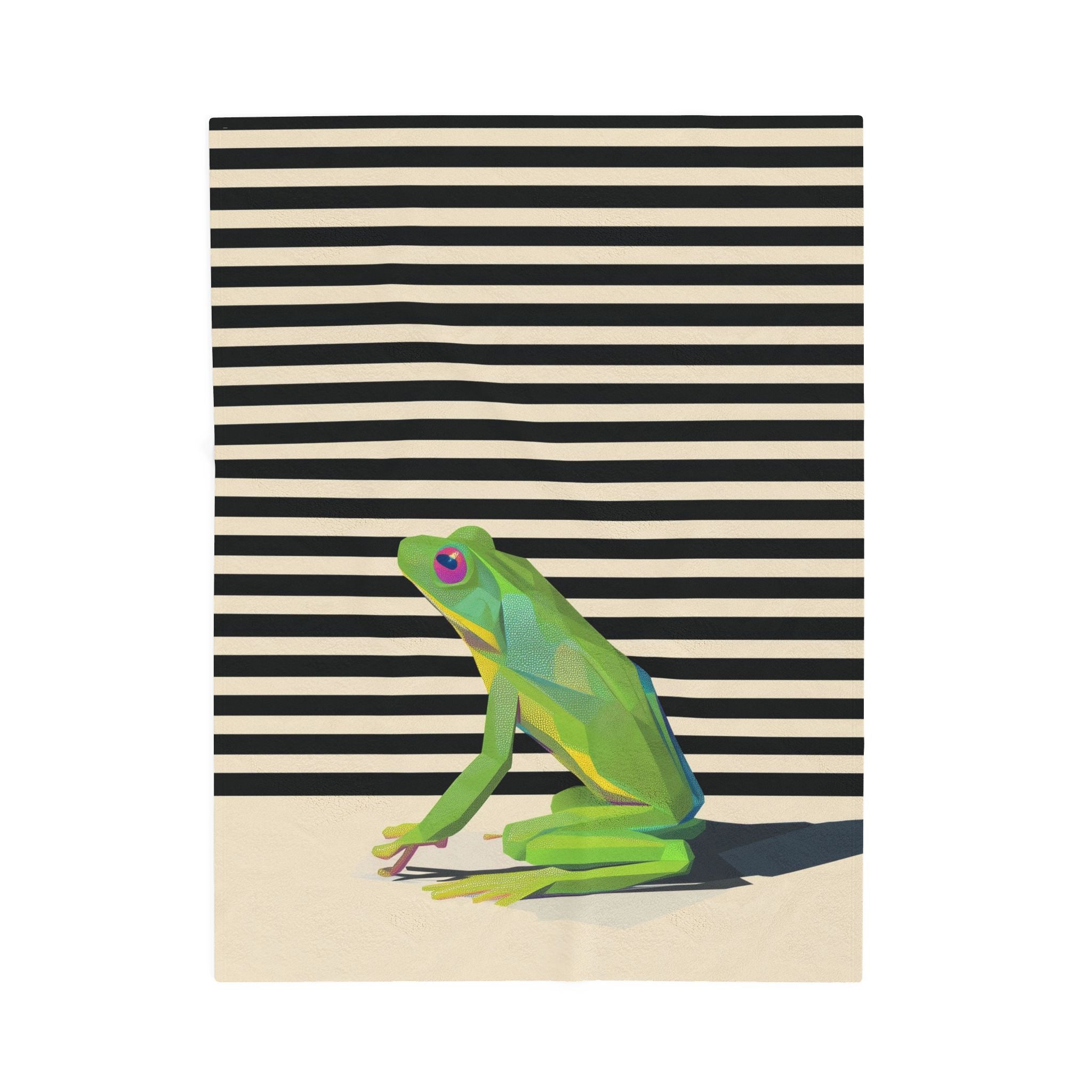 Emerald Amphibian: Gradient Frog Illustration, Modern Graphic Art   |    Custom Orders Available