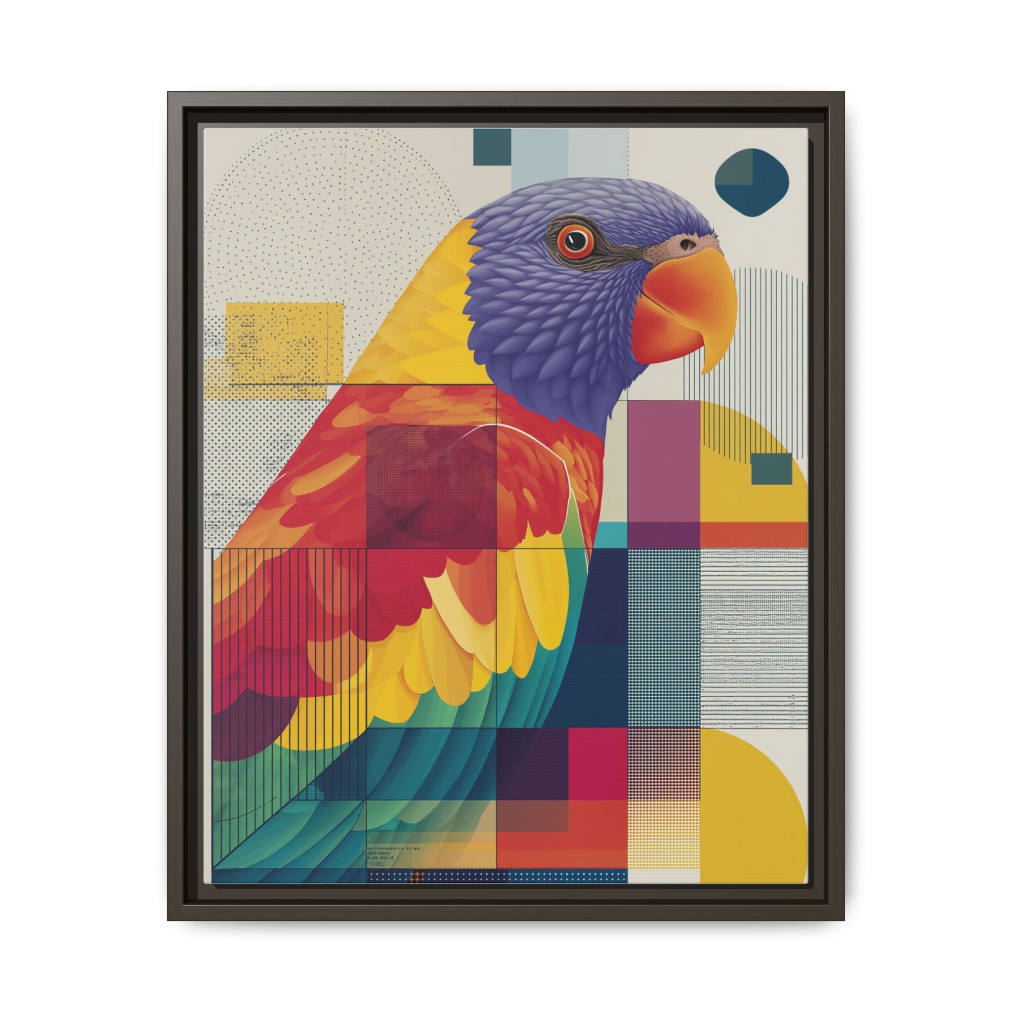 Prismatic Parrot: Geometric Deconstruction, Modern Abstract Art   |    Custom Orders Available