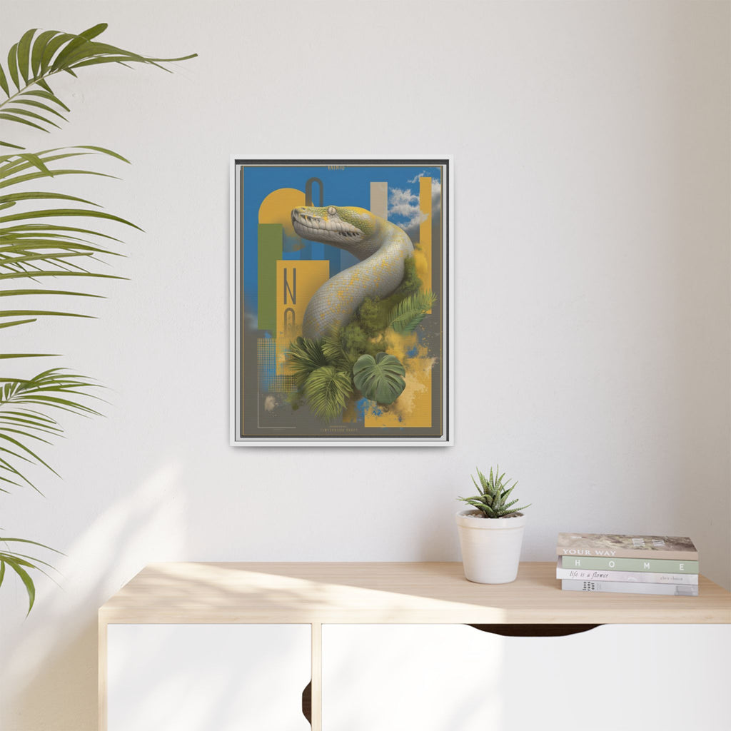 Serpent's Geometry: Tropical Anaconda Graphic Design, Modern Wildlife Illustration   |  Personalized & Custom Orders Available