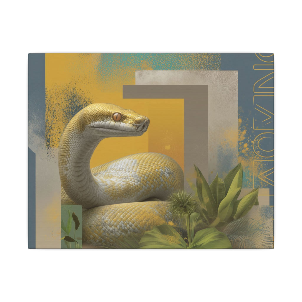 Serpentine Geometry: Tropical Digital Illustration, Modern Nature Composition   |    Custom Orders Available