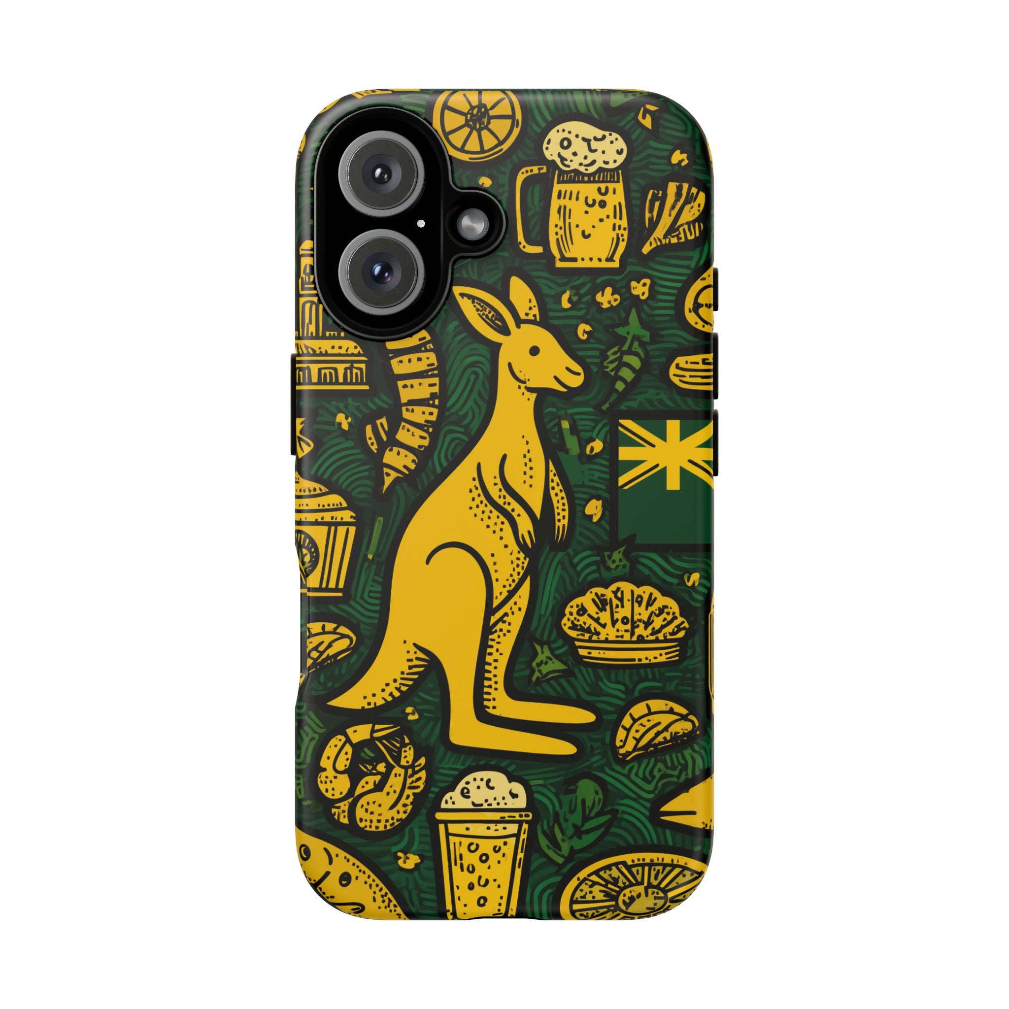 Australian-themed iPhone Case, Tough Phone Cover, Unique Gift for Travelers, Cute Animal Design, Festival & Holiday Accessory