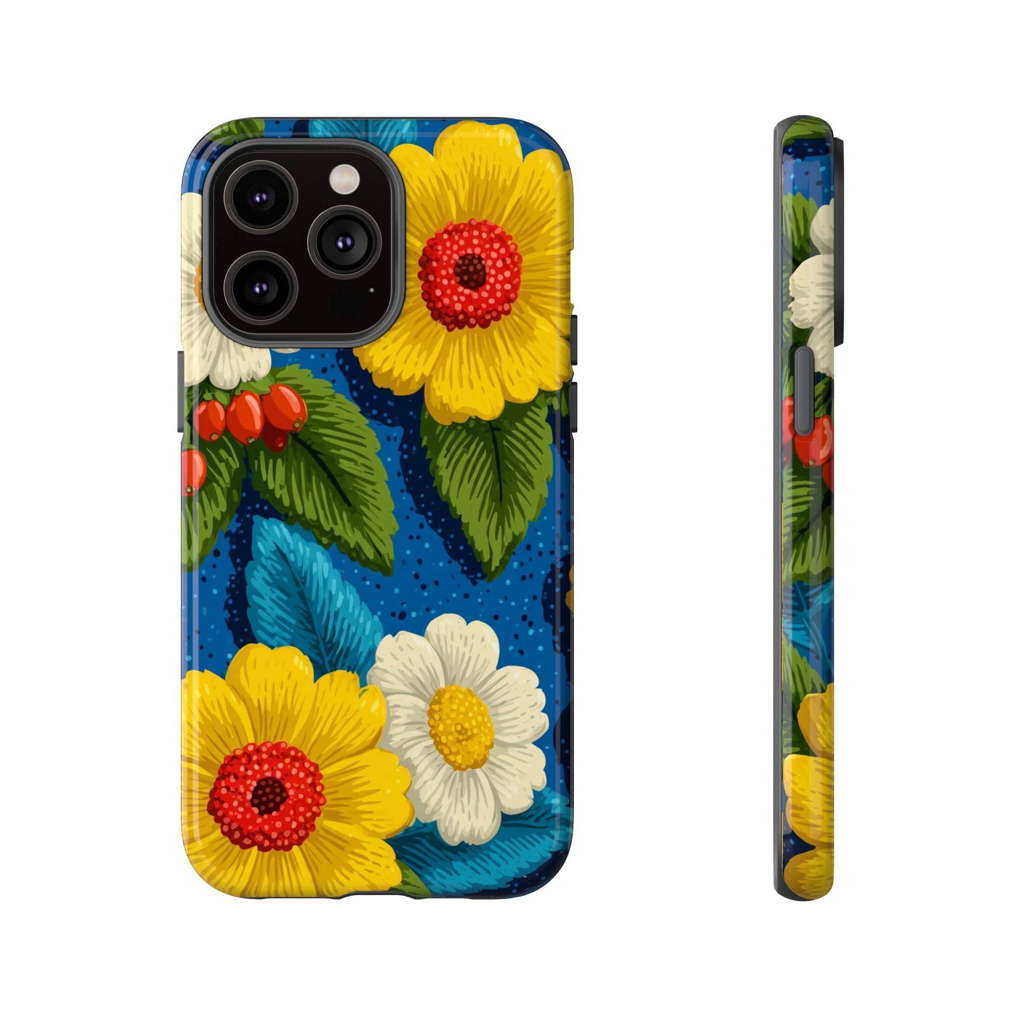 Summer Tough Cases: Floral Fine Art Phone Case, Fun Beach Vibe Phone Accessory, Summer Travel Gift, Colorful Phone Cover, Casual Style Tech