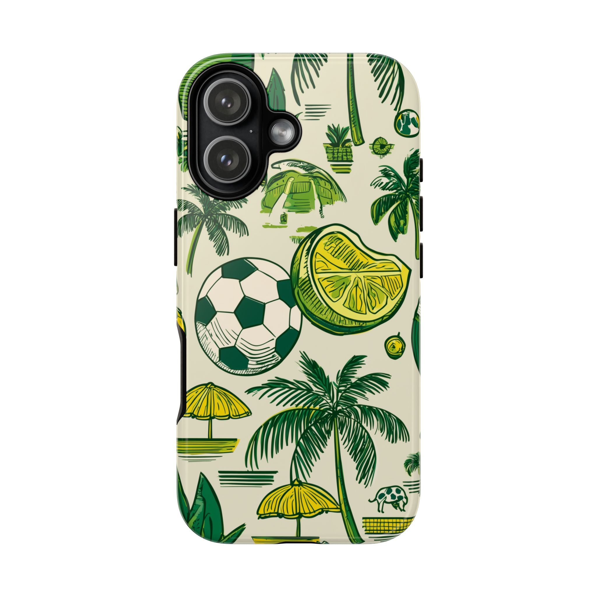 Summer Tough Cases: Sporty Tropical Phone Case, Fun Beach Vibe Phone Accessory, Summer Travel Gift, Colorful Phone Cover, Casual Style Tech