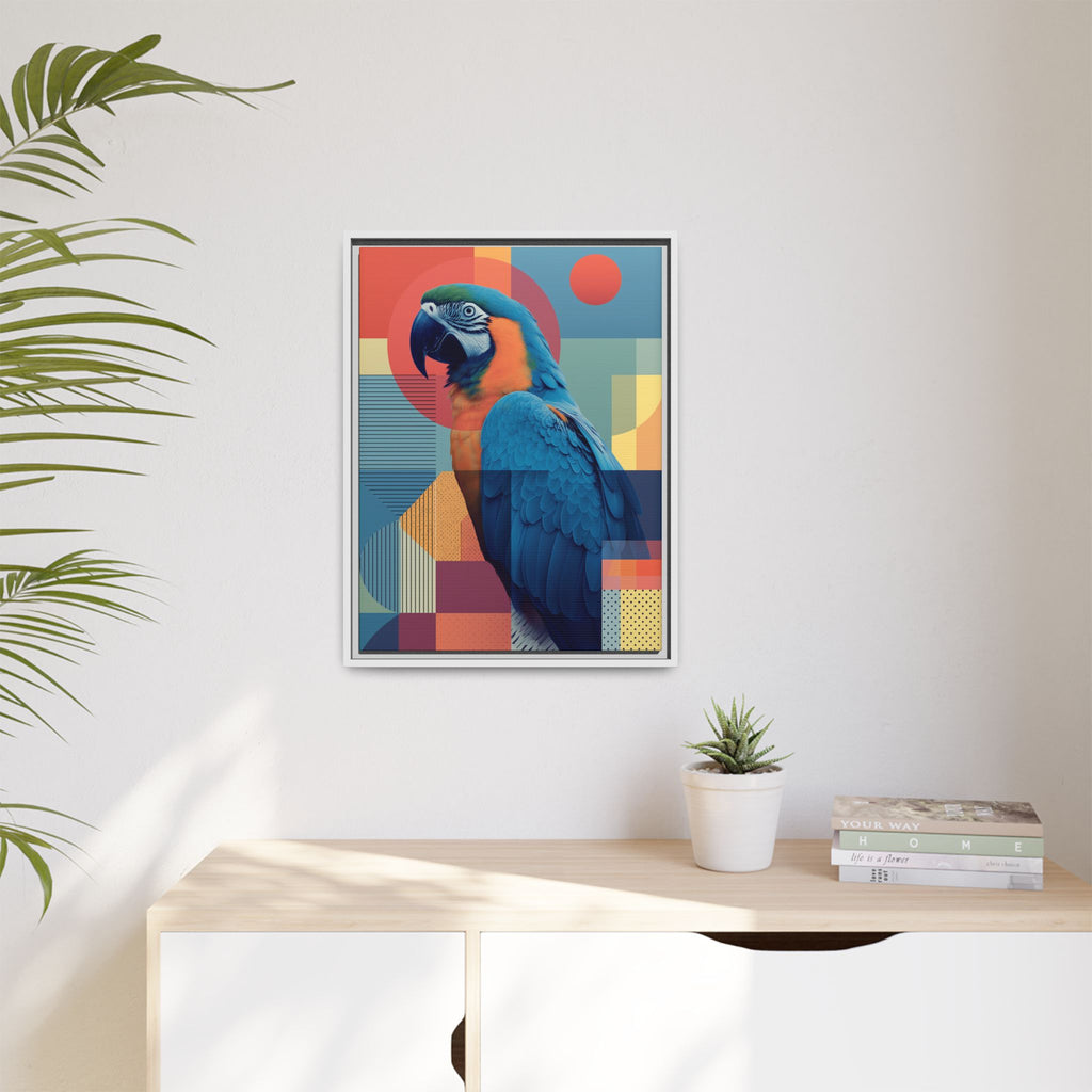 Geometric Macaw: Prismatic Wildlife Fusion, Modern Abstract Composition   |    Custom Orders Available