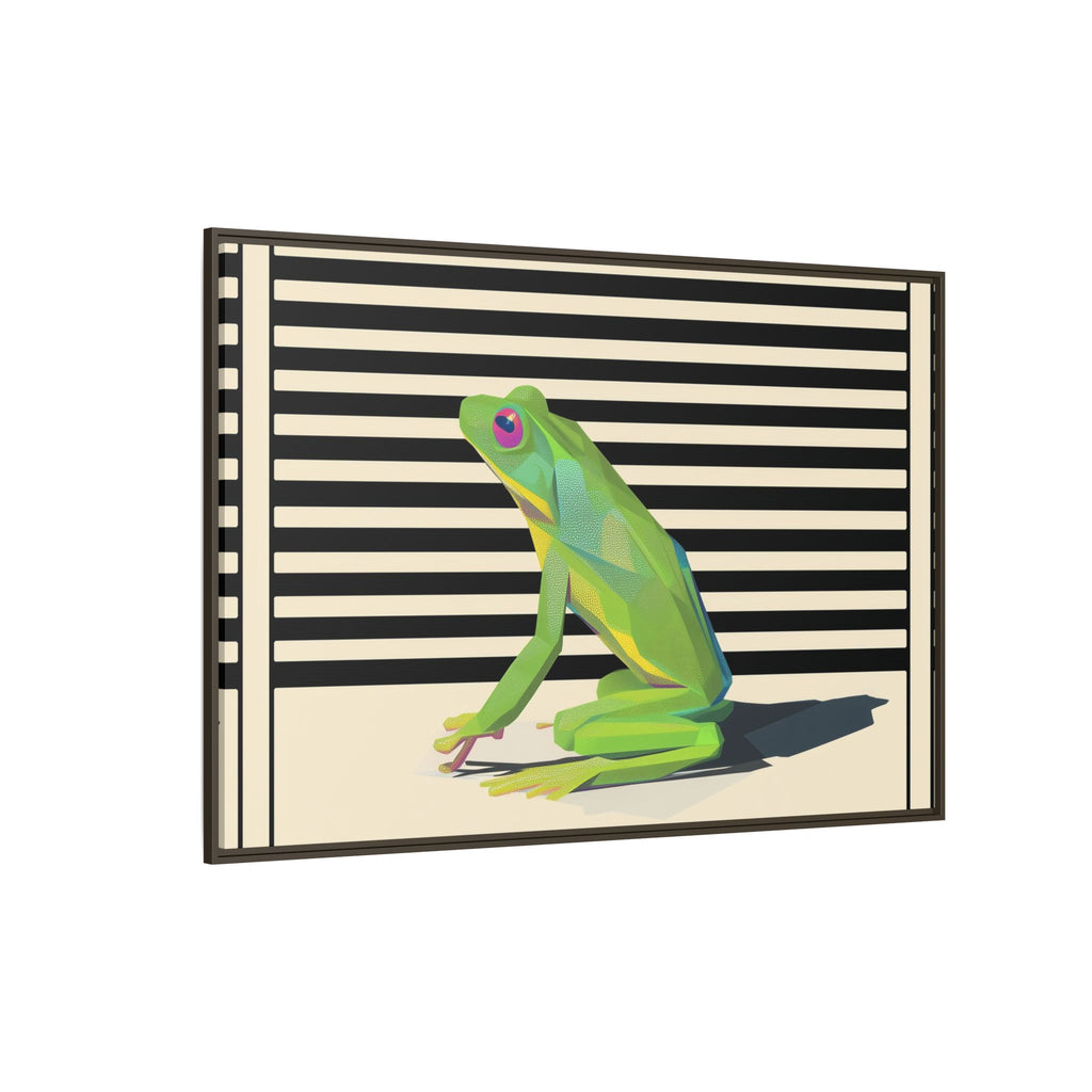Geometric Frog: Minimalist Animal Portrait, Modern Graphic Design   |    Custom Orders Available