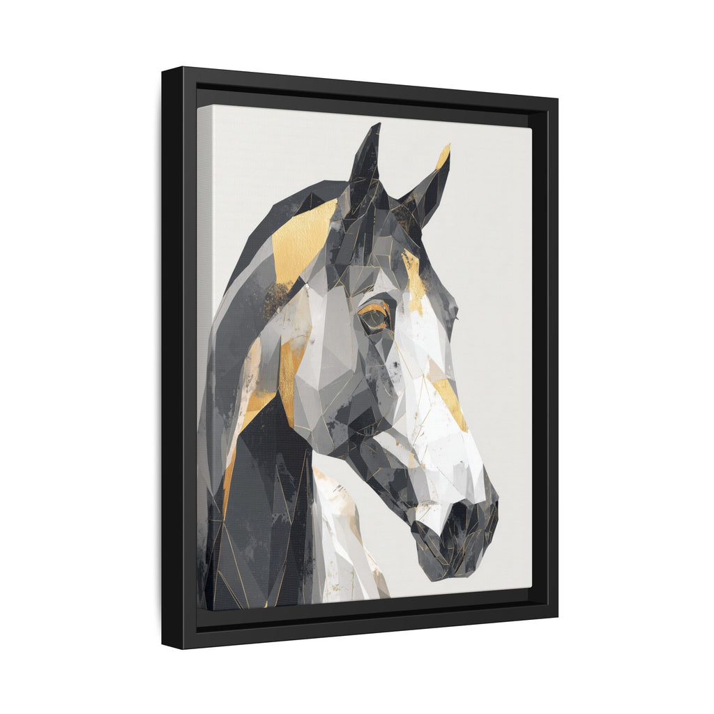 Geometric Equine Framed Print : Polygonal Horse Portrait, Modern Abstract Geometric Art   |  Personalized & Custom Orders Available