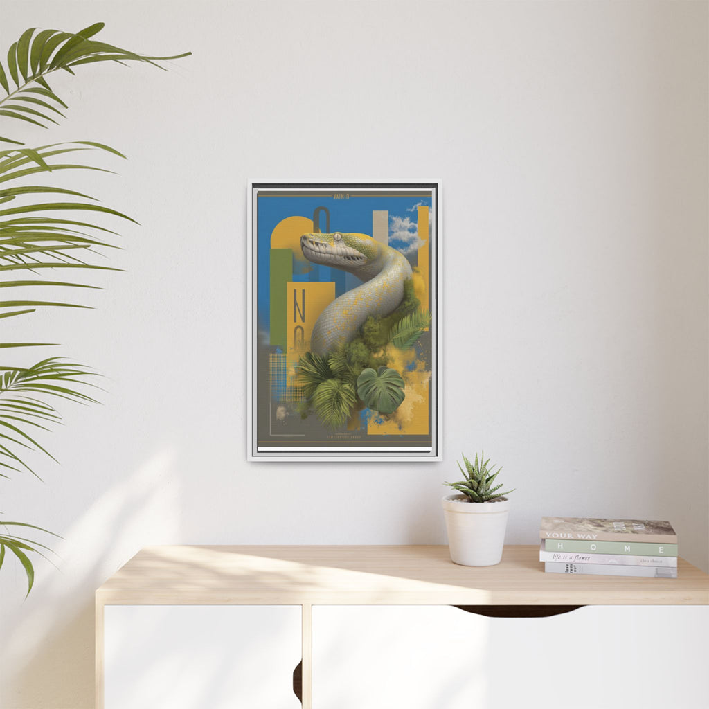 Serpent's Geometry: Tropical Anaconda Graphic Design, Modern Wildlife Illustration   |  Personalized & Custom Orders Available