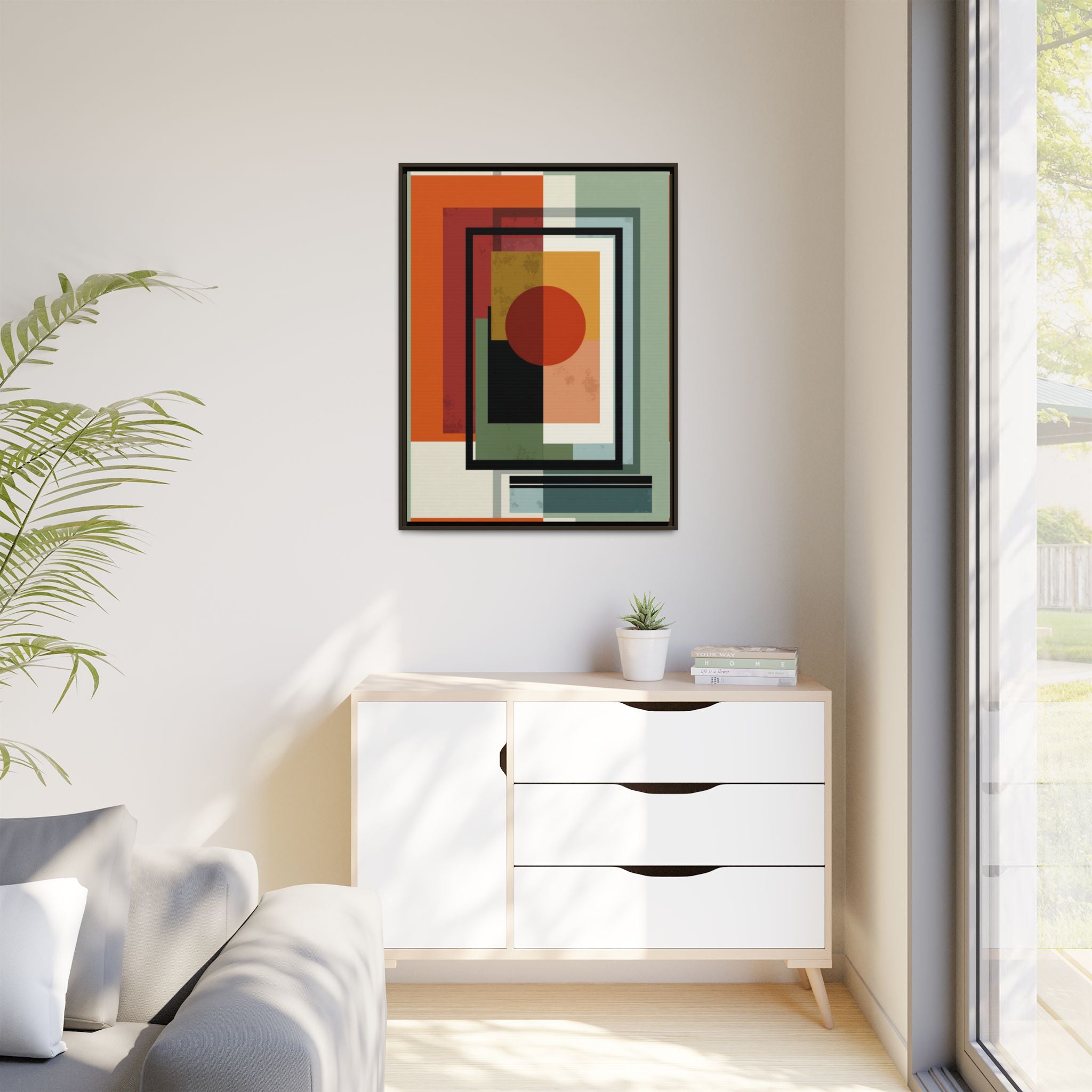 Geometric Harmonies: Mid-Century Modern Composition, Constructivist Inspiration, Abstract Rectangular Interplay   |   Custom Orders Accepted