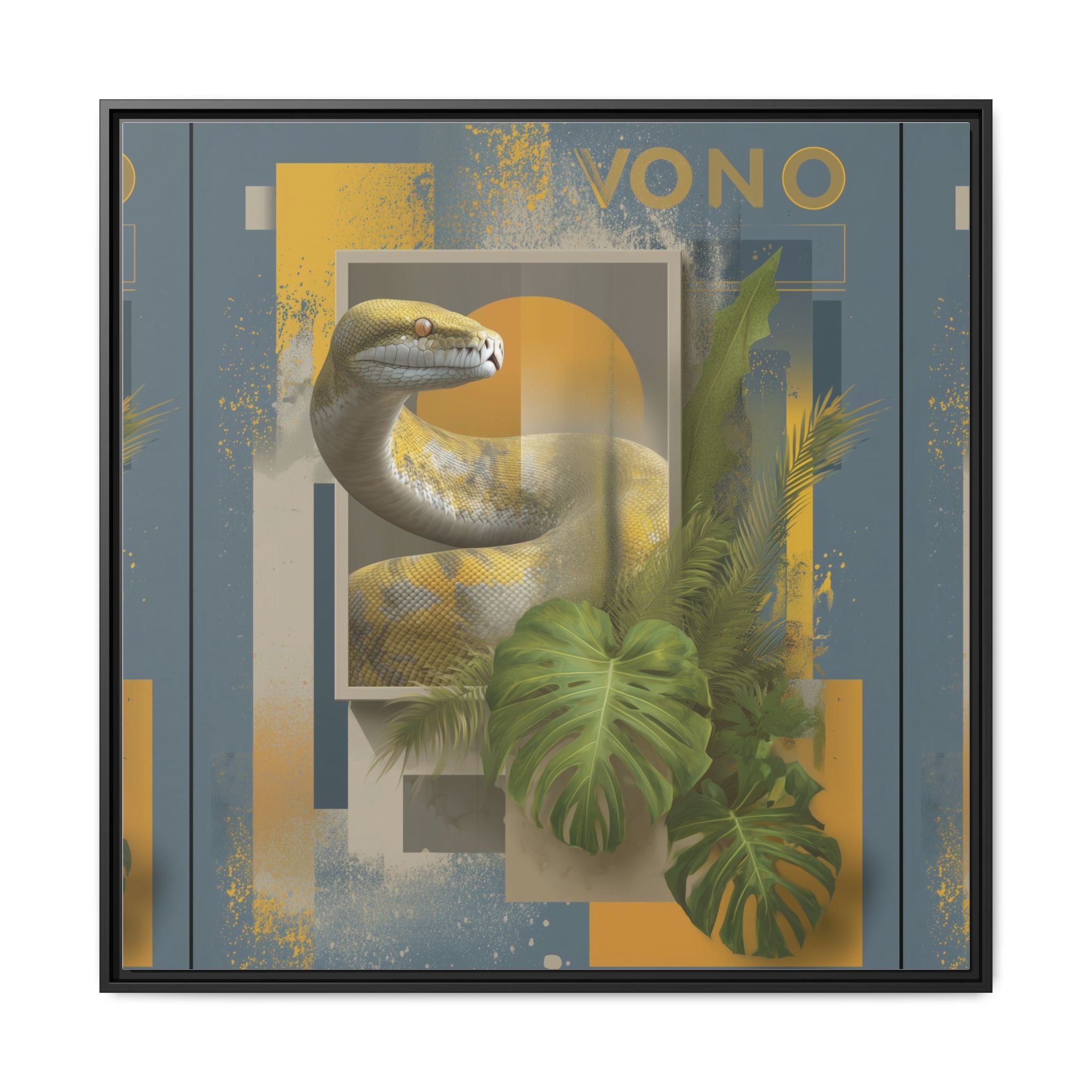 Serpent in Geometrics: Tropical Graphic Design, Modern Nature Illustration   |    Custom Orders Available