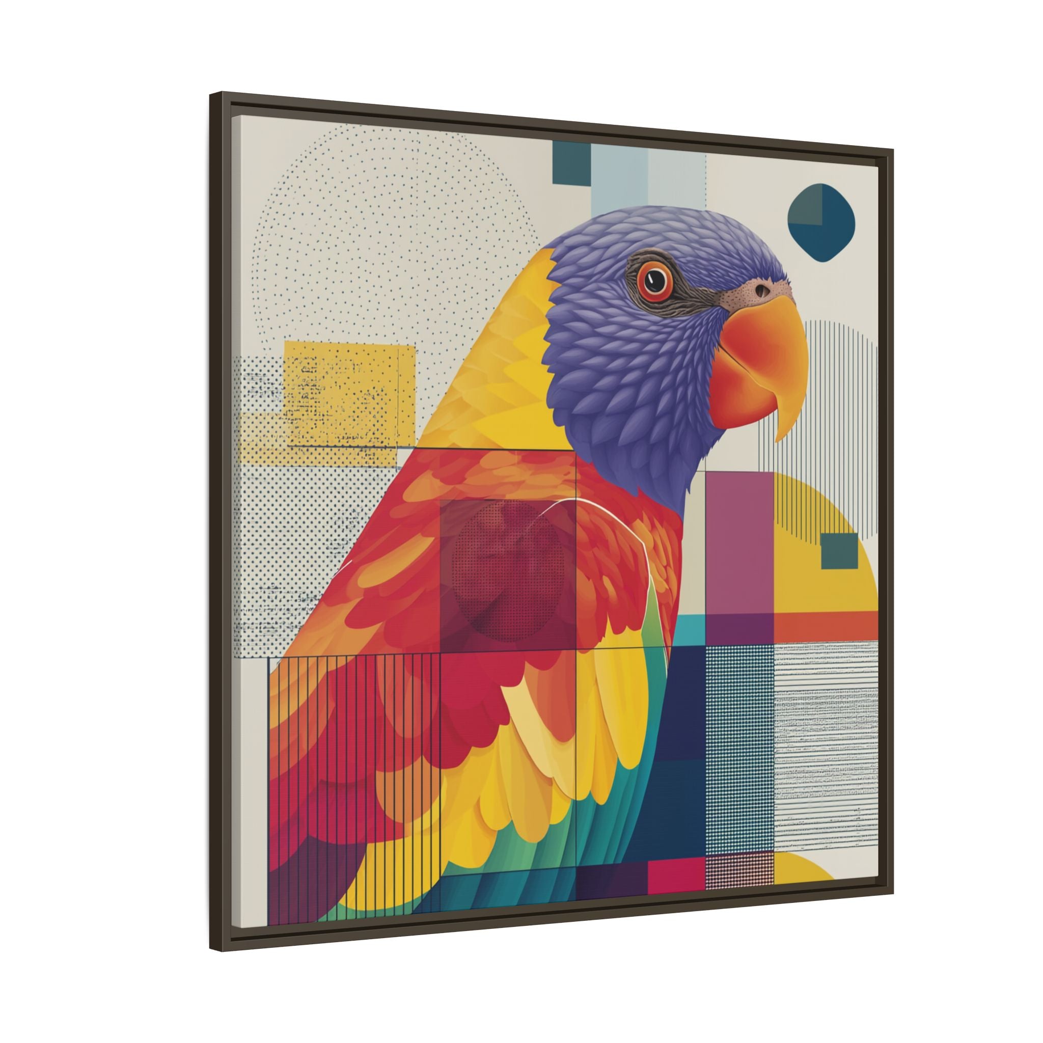 Geometric Parrot: Abstract Wildlife Art, Modern Color Block Design   |  Personalized & Custom Orders Available