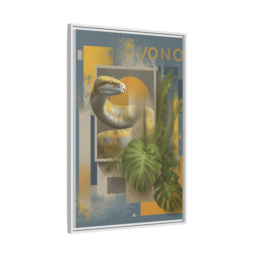 Serpent of Geometric Dimensions: Tropical Vono Design, Abstract Wildlife Art   |  Personalized & Custom Orders Available