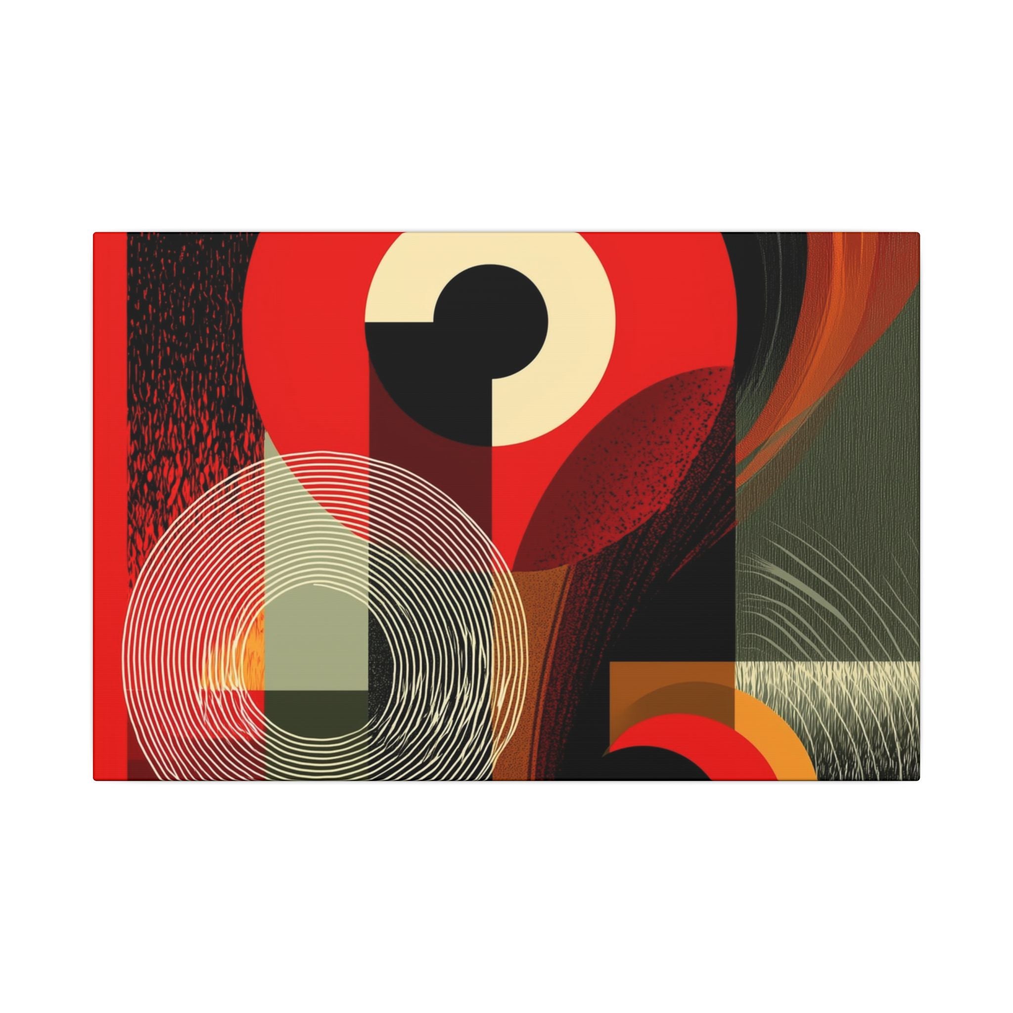 Geometric Convergence: Mid-Century Modern Abstract, Constructivist Design Principles, Bold Chromatic Composition   |   Custom Orders