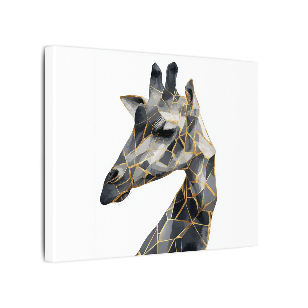 Geometric Giraffe: Modern Mosaic Art, Angular Wildlife Portrait, Monochromatic Polygon Design   |  Personalized & Custom Orders Available