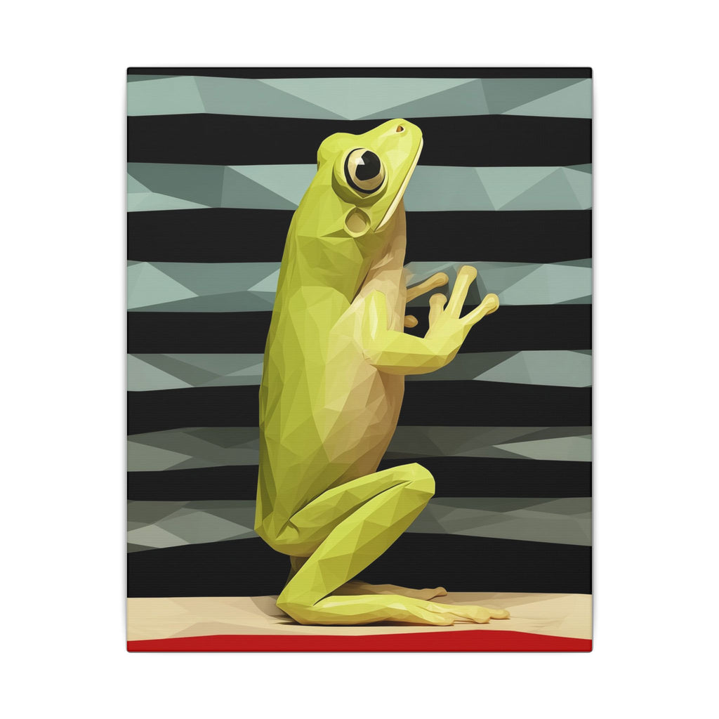 Geometric Frog: Low-Poly Digital Art, Vibrant Yellow Amphibian Illustration   |    Custom Orders Available