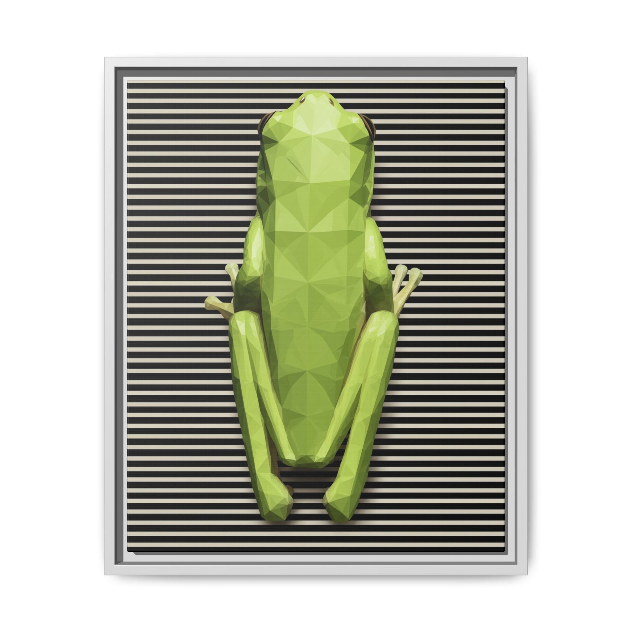 Geometric Frog: Low-Poly Digital Wildlife, Minimalist Angular Design   |    Custom Orders Available