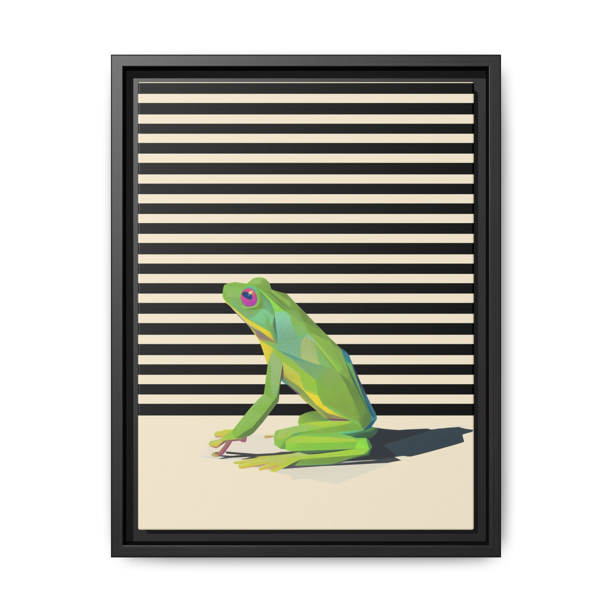Geometric Frog Persona: Modern Wildlife Illustration, Vibrant Graphic Design   |  Personalized & Custom Orders Available