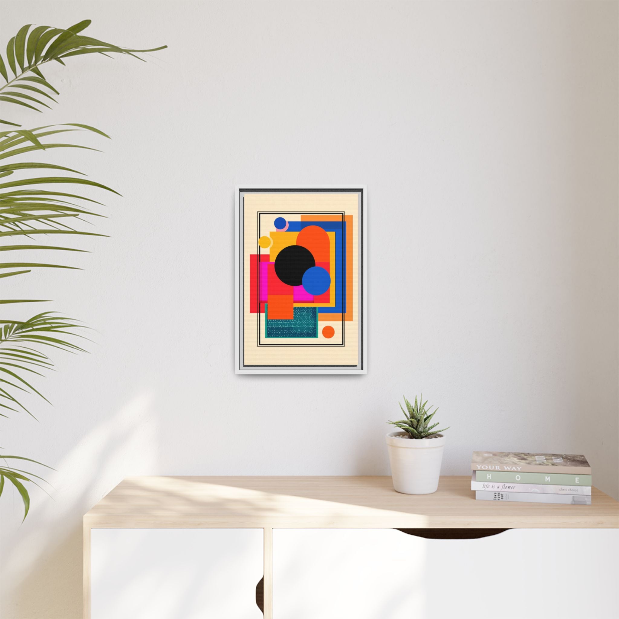 Geometric Harmony: Abstract Color Blocks, Mid-Century Modern Design, Minimalist Art Composition   |   Custom Orders Accepted