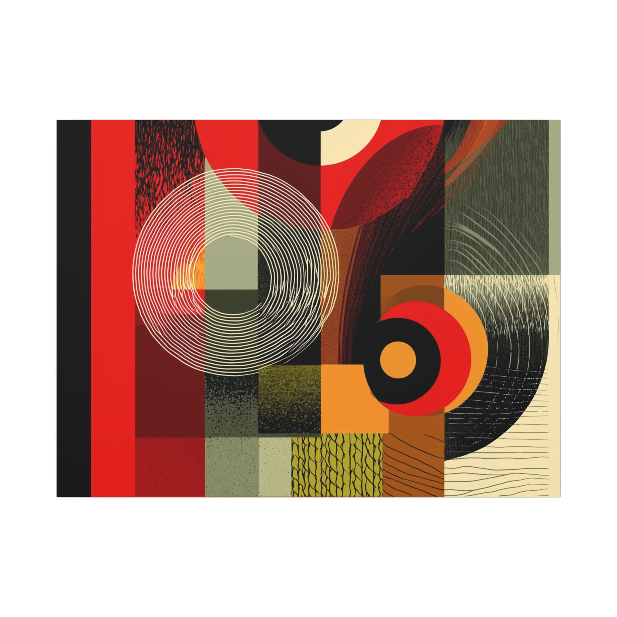 Geometric Convergence: Mid-Century Modern Abstract, Constructivist Design Principles, Bold Chromatic Composition   |   Custom Orders