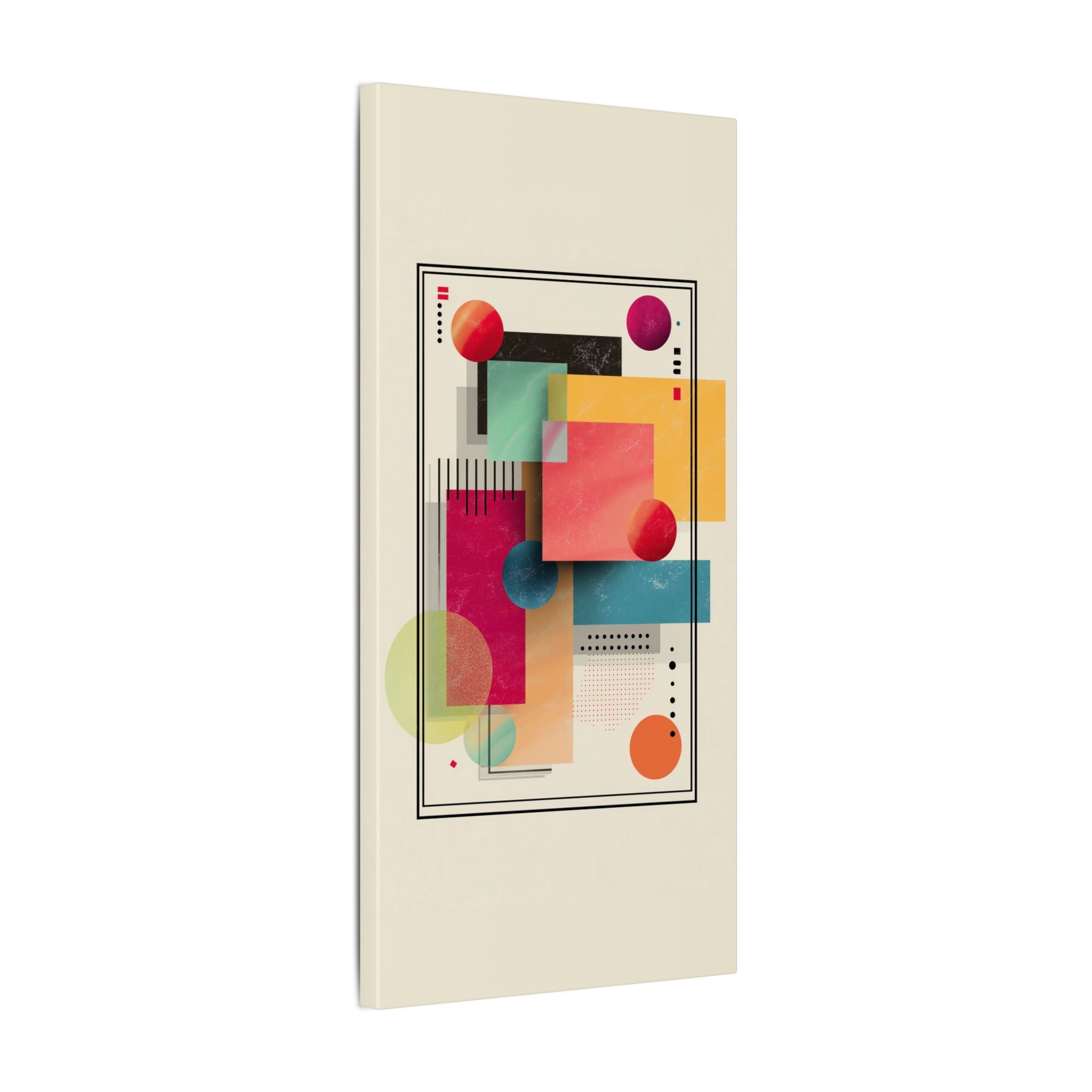 Geometric Dynamism: Bauhaus Abstraction, Translucent Shapes, Modernist Composition   |   Custom Orders Accepted