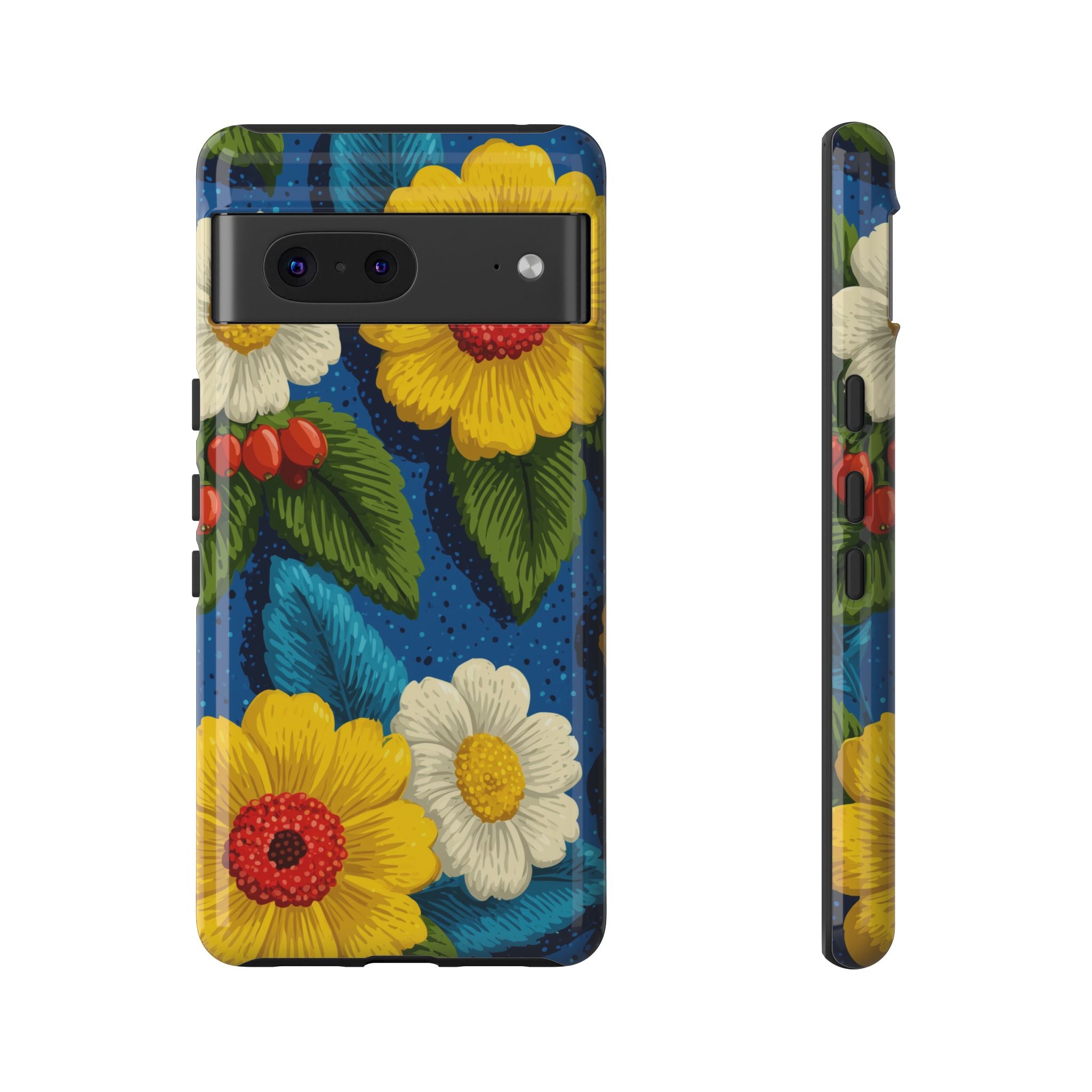 Summer Tough Cases: Floral Fine Art Phone Case, Fun Beach Vibe Phone Accessory, Summer Travel Gift, Colorful Phone Cover, Casual Style Tech