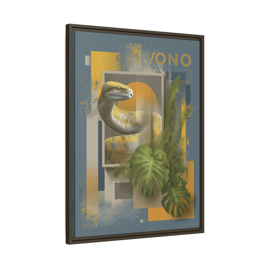 Serpent of Geometric Dimensions: Tropical Vono Design, Abstract Wildlife Art   |  Personalized & Custom Orders Available