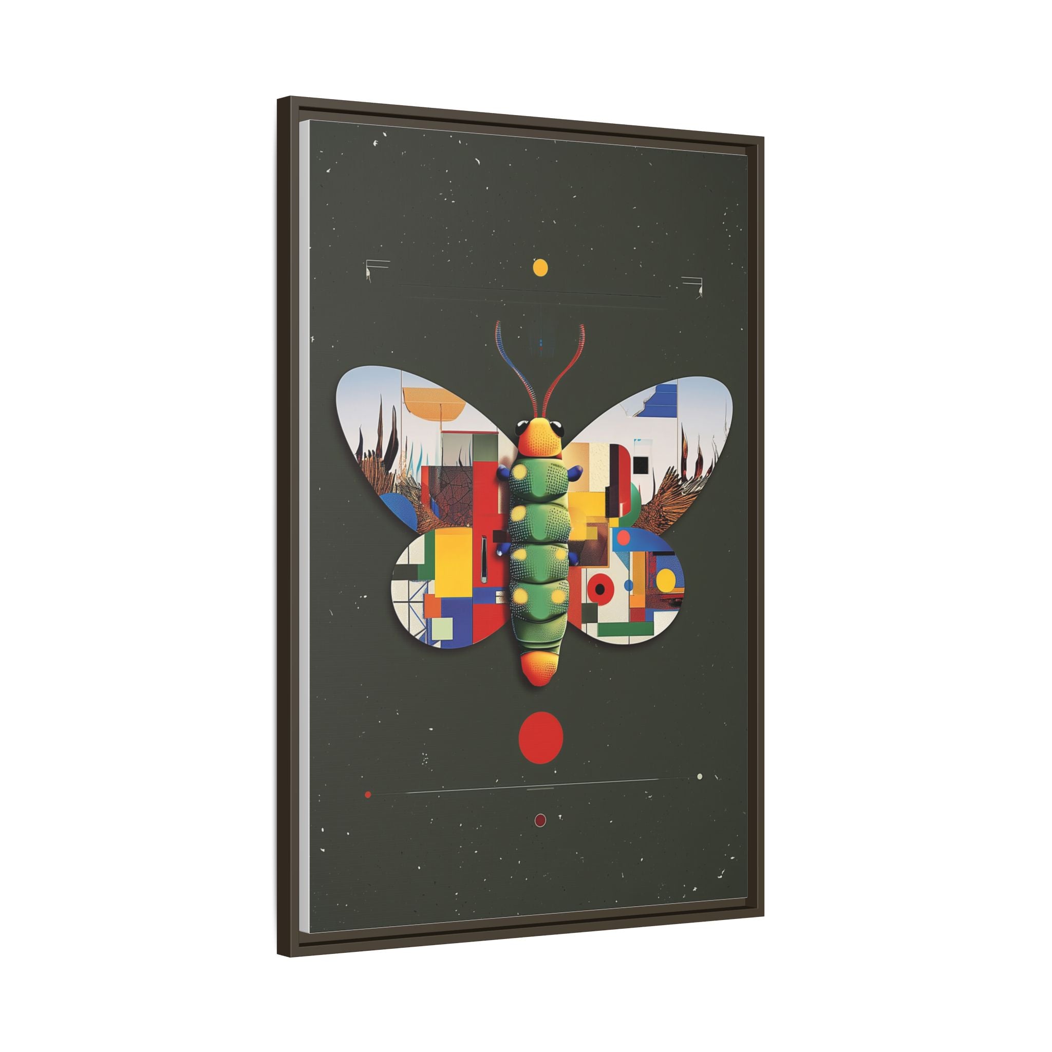 Geometric Butterfly Framed Print : Digital Cubist Interpretation, Modernist Entomological Design   |  Personalized & Custom Orders Available