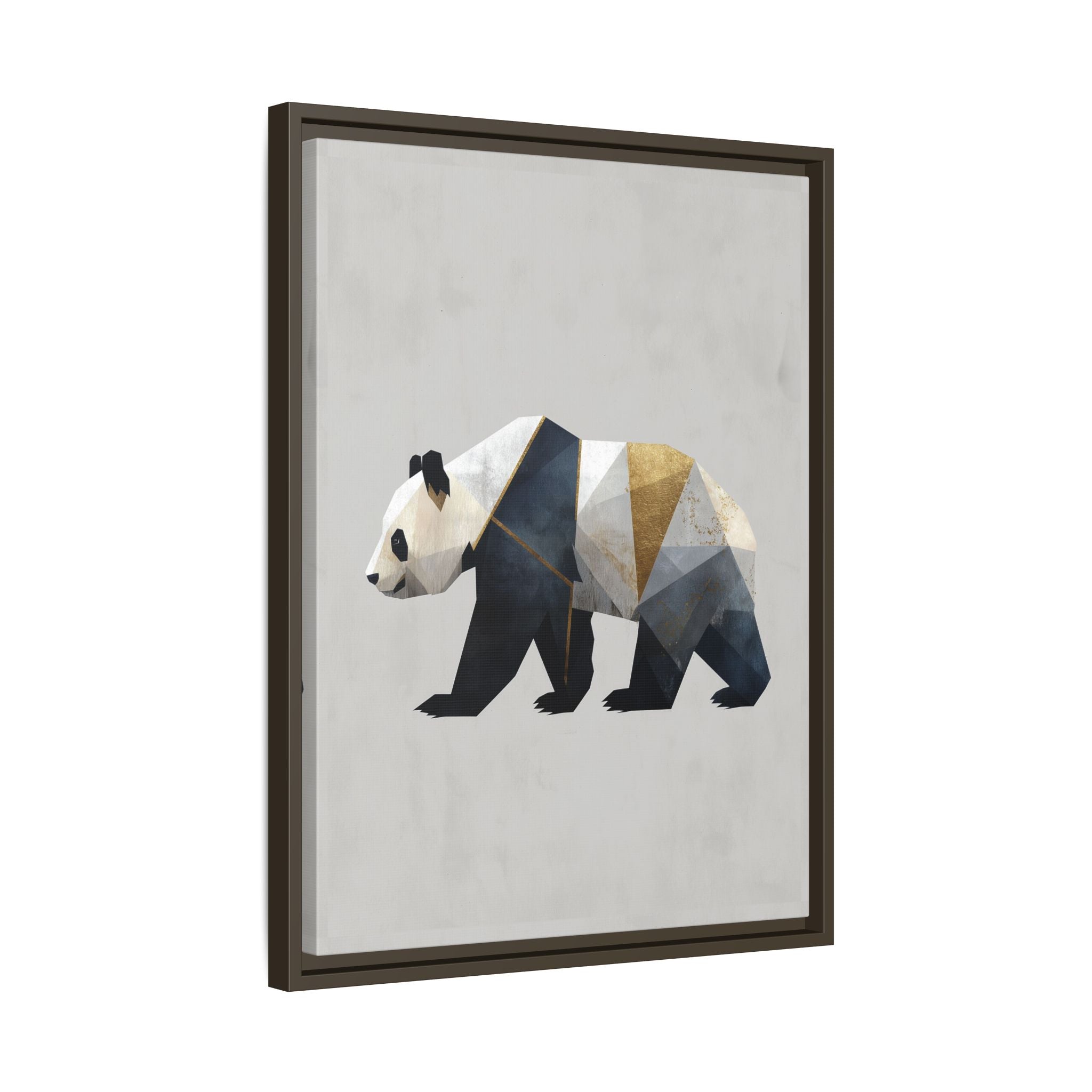 Geometric Panda: Cubist Animal Portrait, Modern Minimalist Art Style   |  Personalized & Custom Orders Available