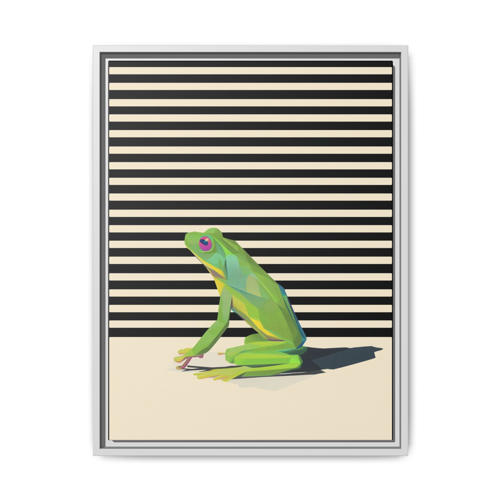 Geometric Frog Persona: Modern Wildlife Illustration, Vibrant Graphic Design   |  Personalized & Custom Orders Available